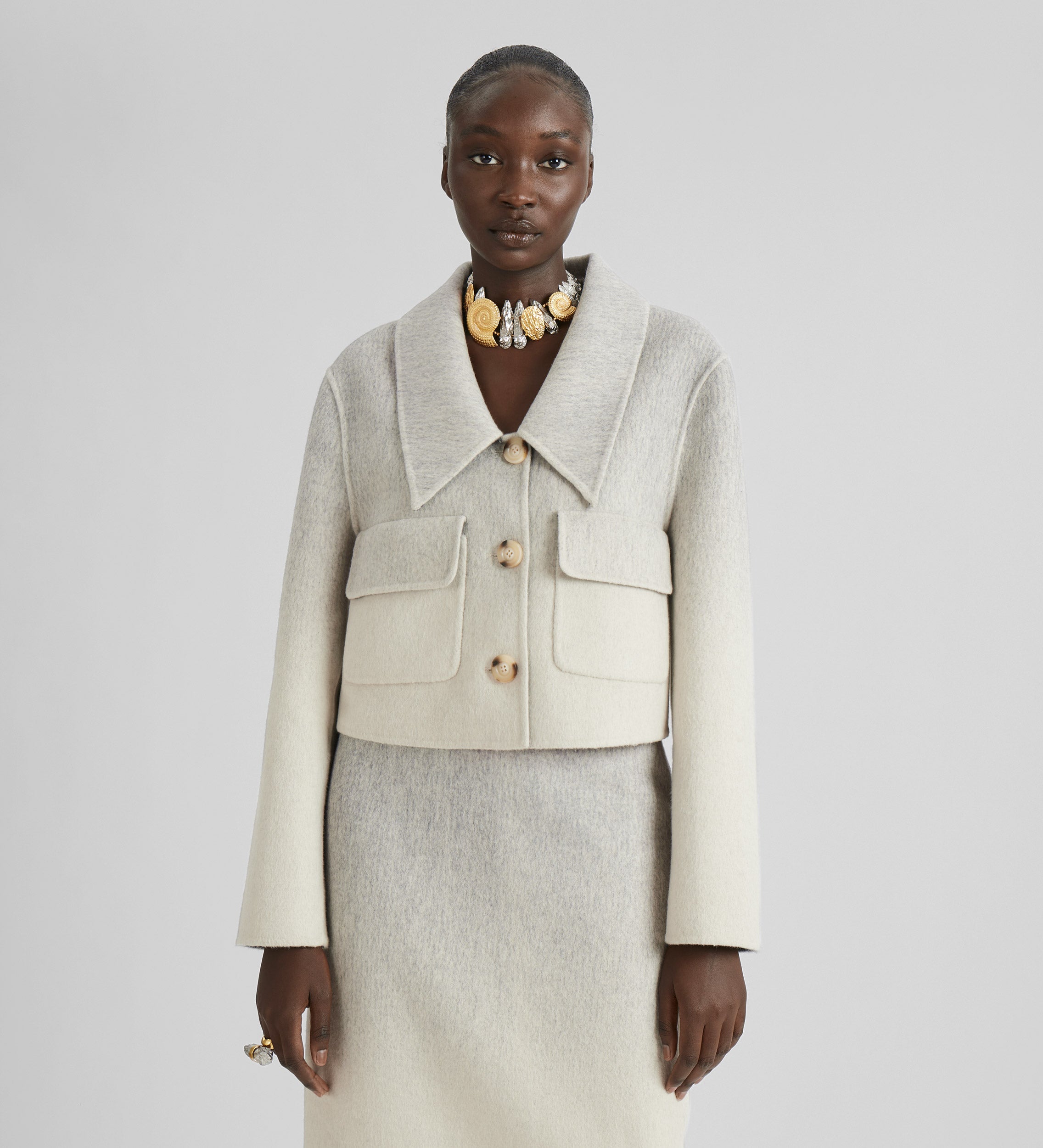 Degraded wool jacket