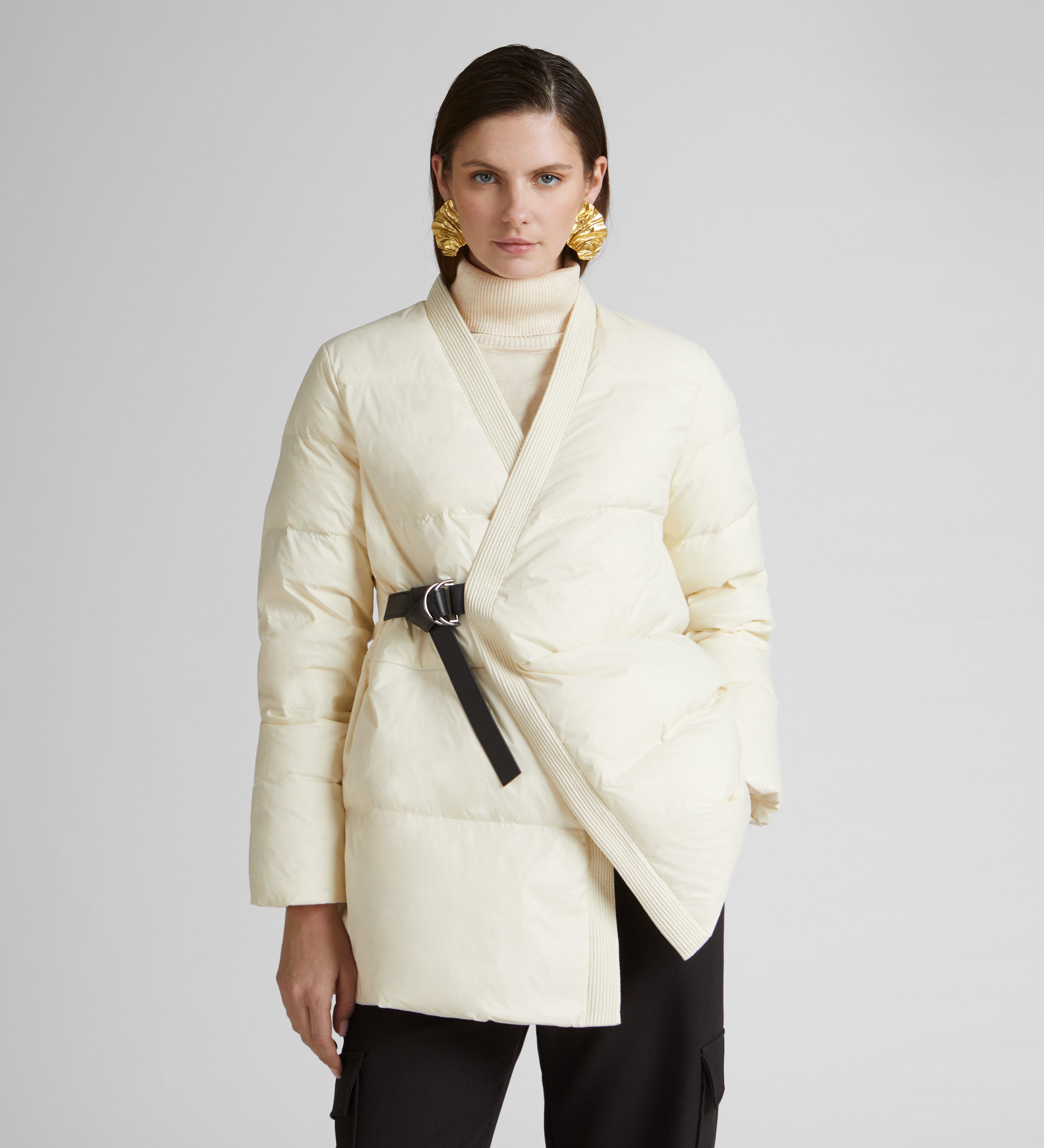 Short parka scarf