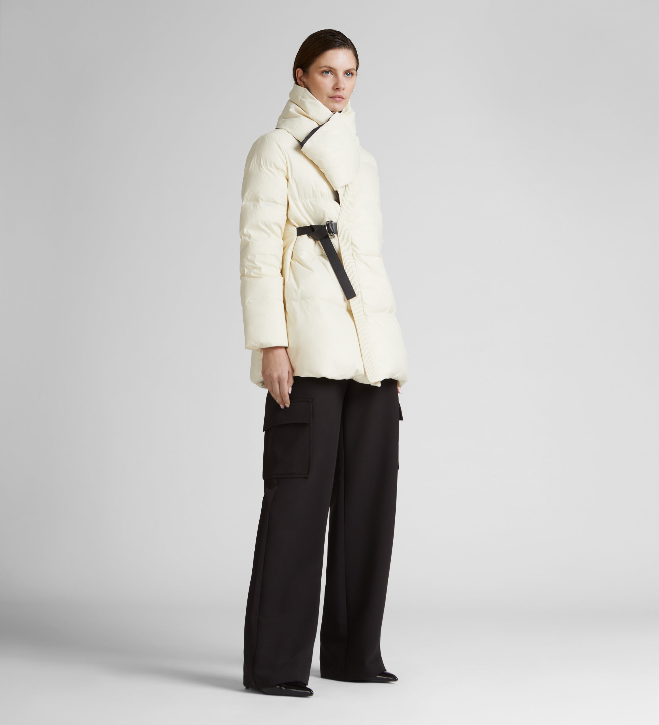 Short parka scarf