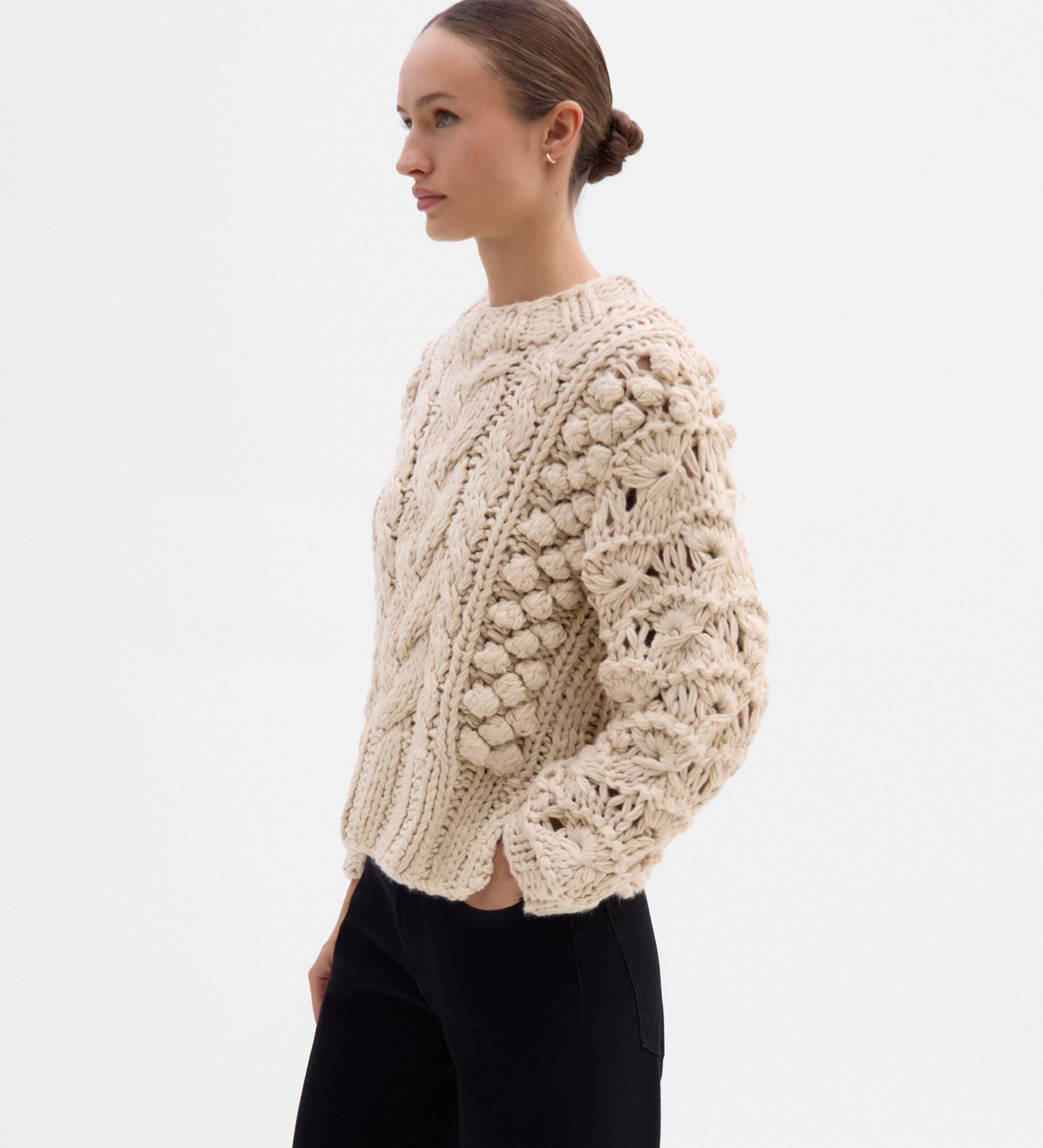 Jersey trenzado a mano