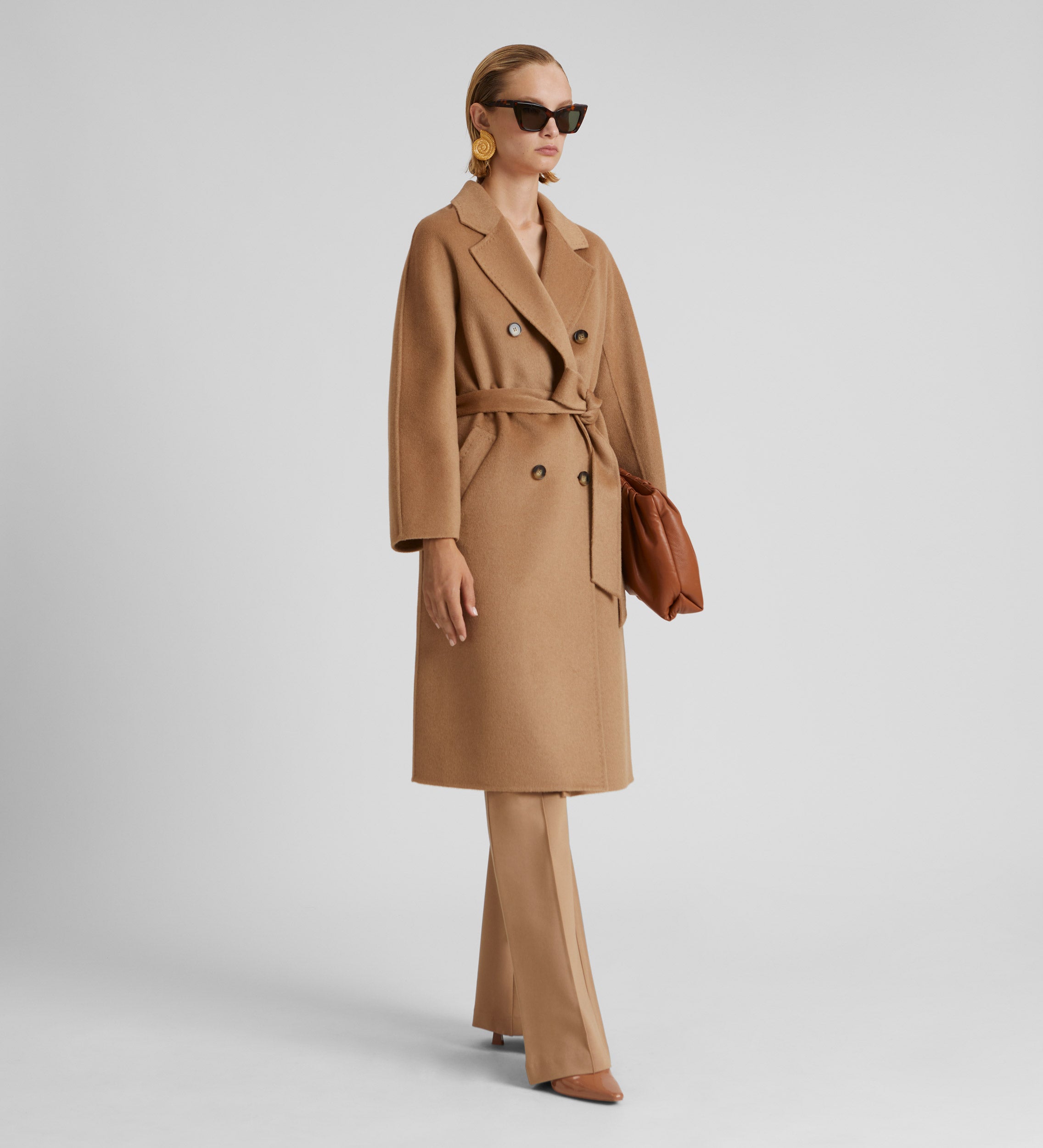 Long double-breasted coat