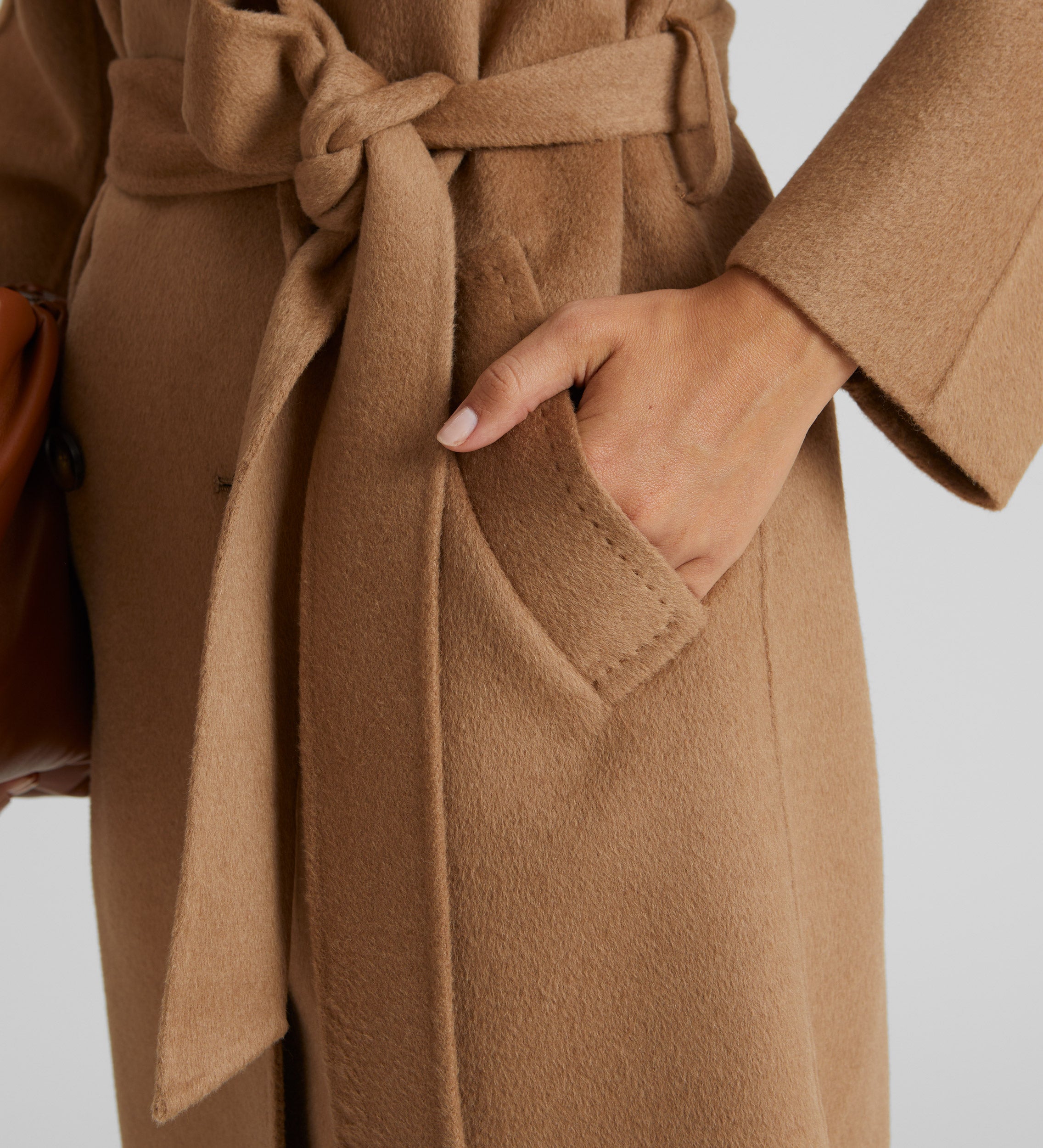 Long double-breasted coat