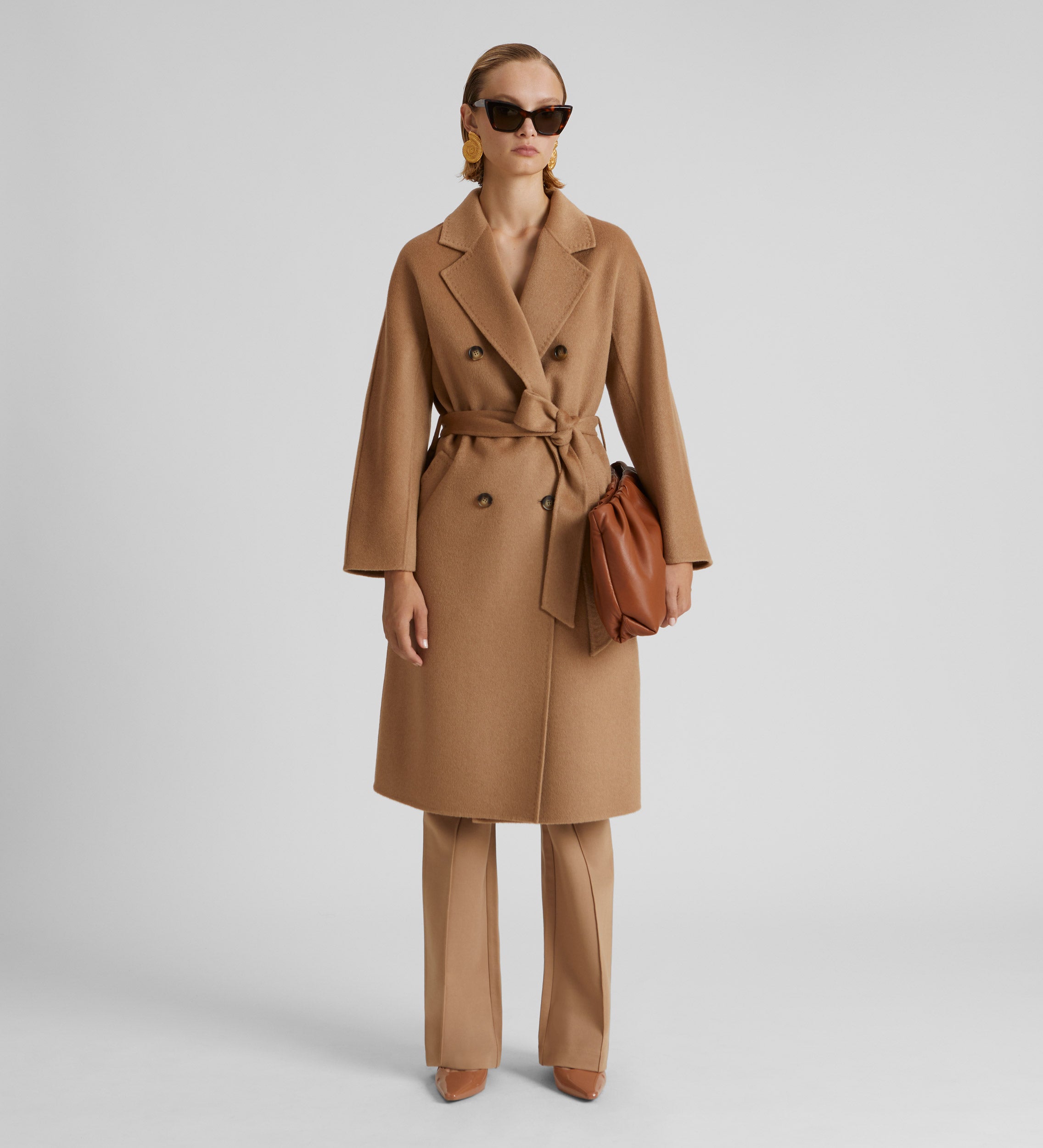 Long double-breasted coat