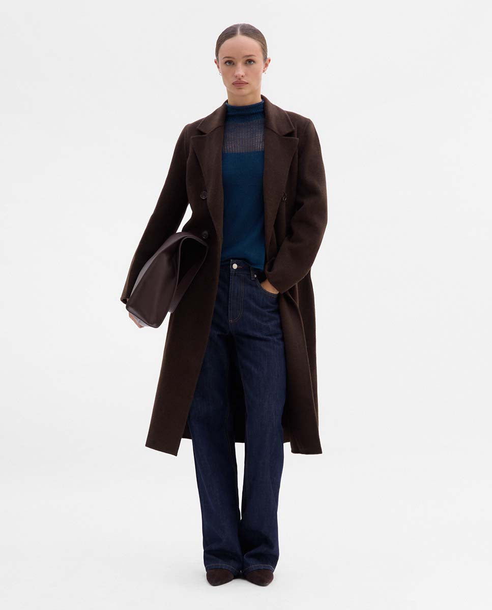 Abrigo largo cruzado