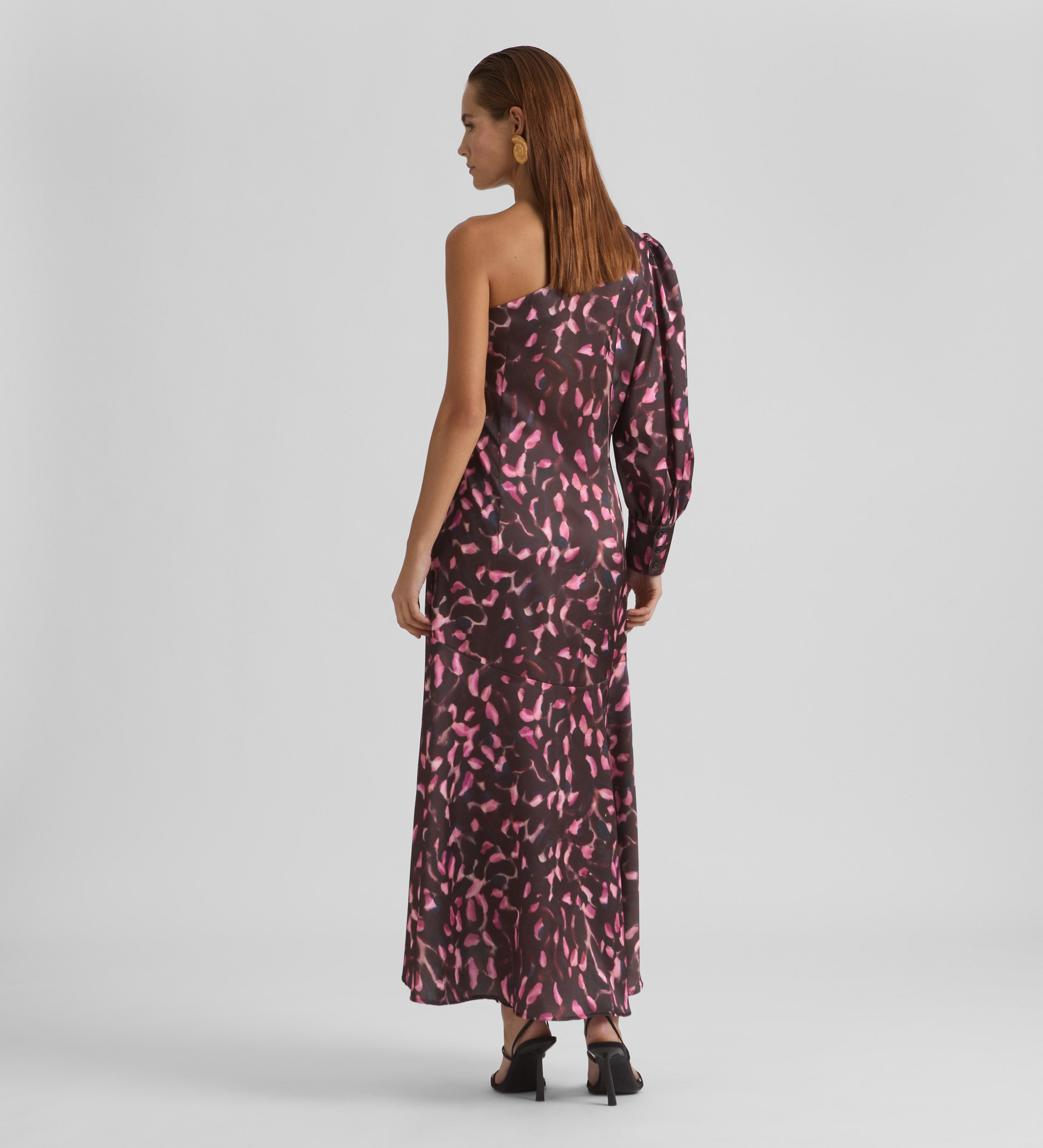 Vestido satén estampado