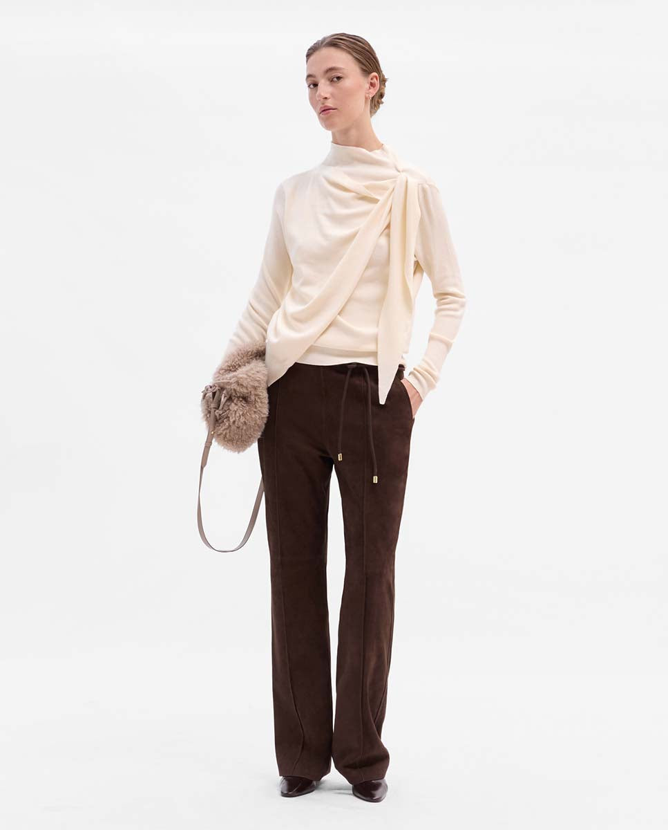 Scarf-effect sweater