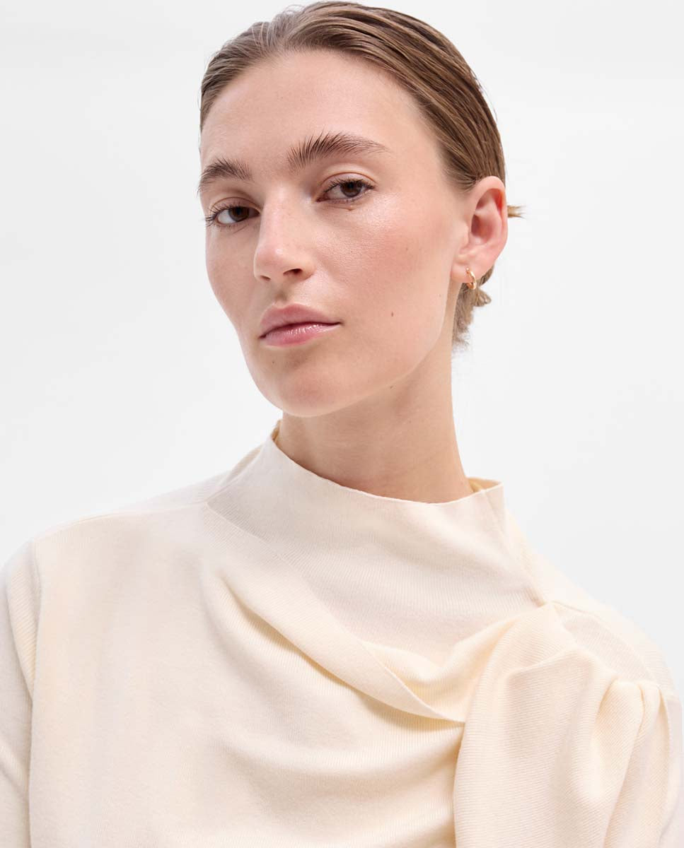 Scarf-effect sweater