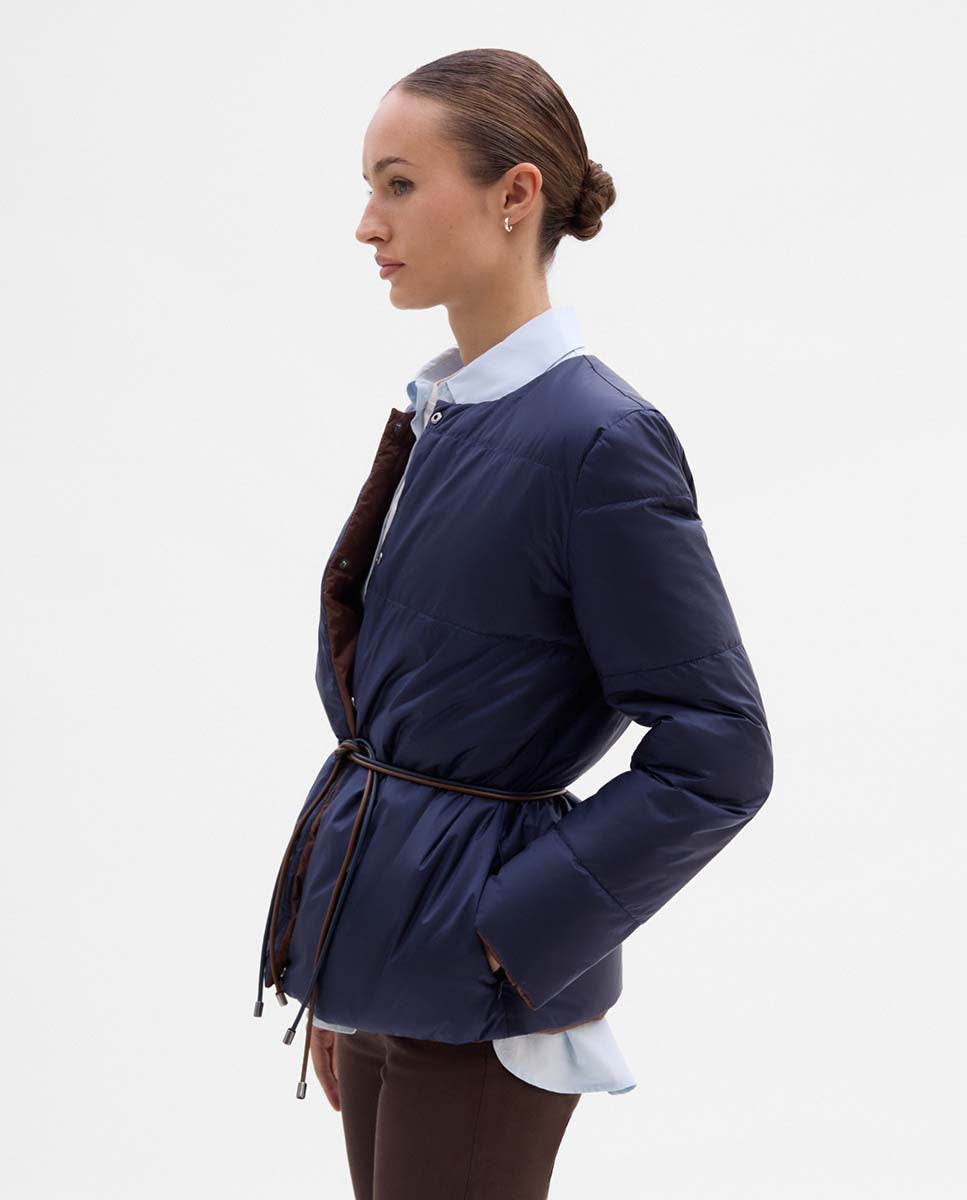 Doudoune réversible avec ceinture