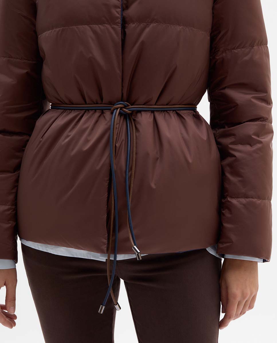 Doudoune réversible avec ceinture