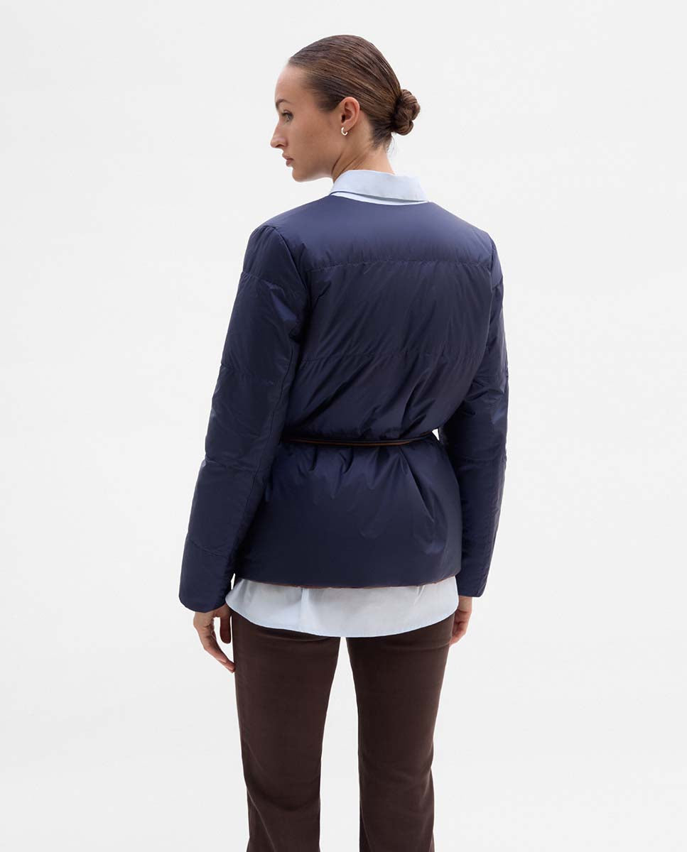 Doudoune réversible avec ceinture