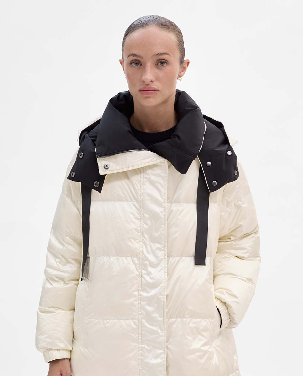 Parka larga reversible