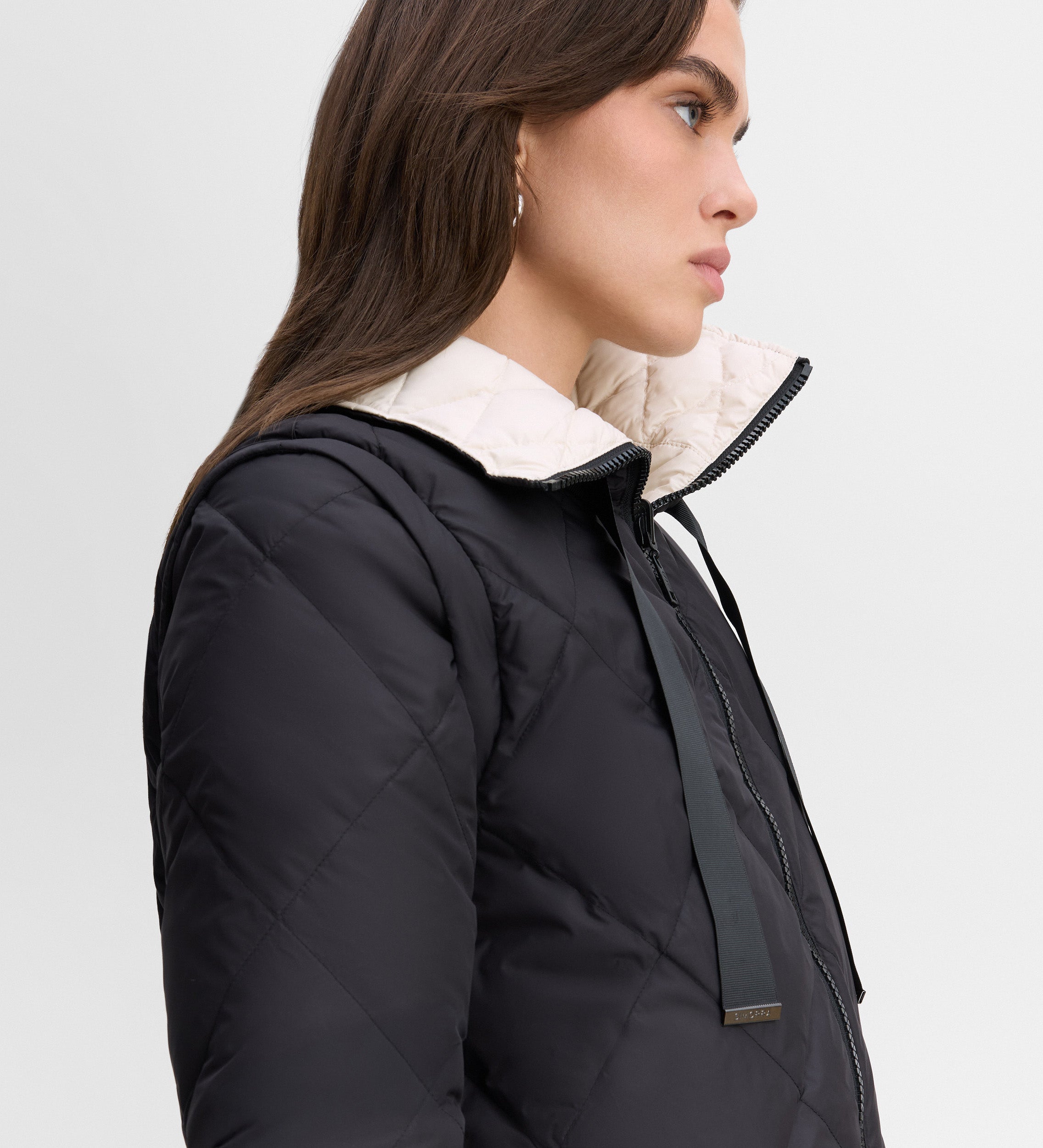Long reversible down jacket