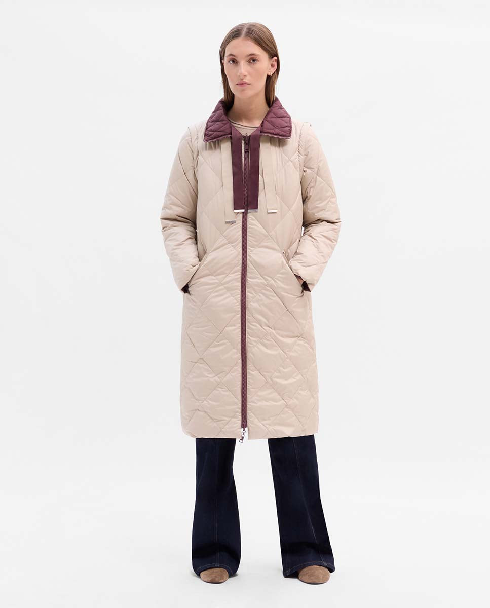 Doudoune longue réversible