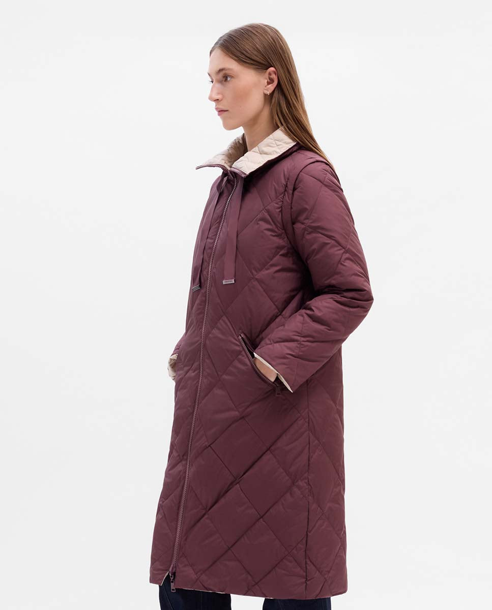 Doudoune longue réversible