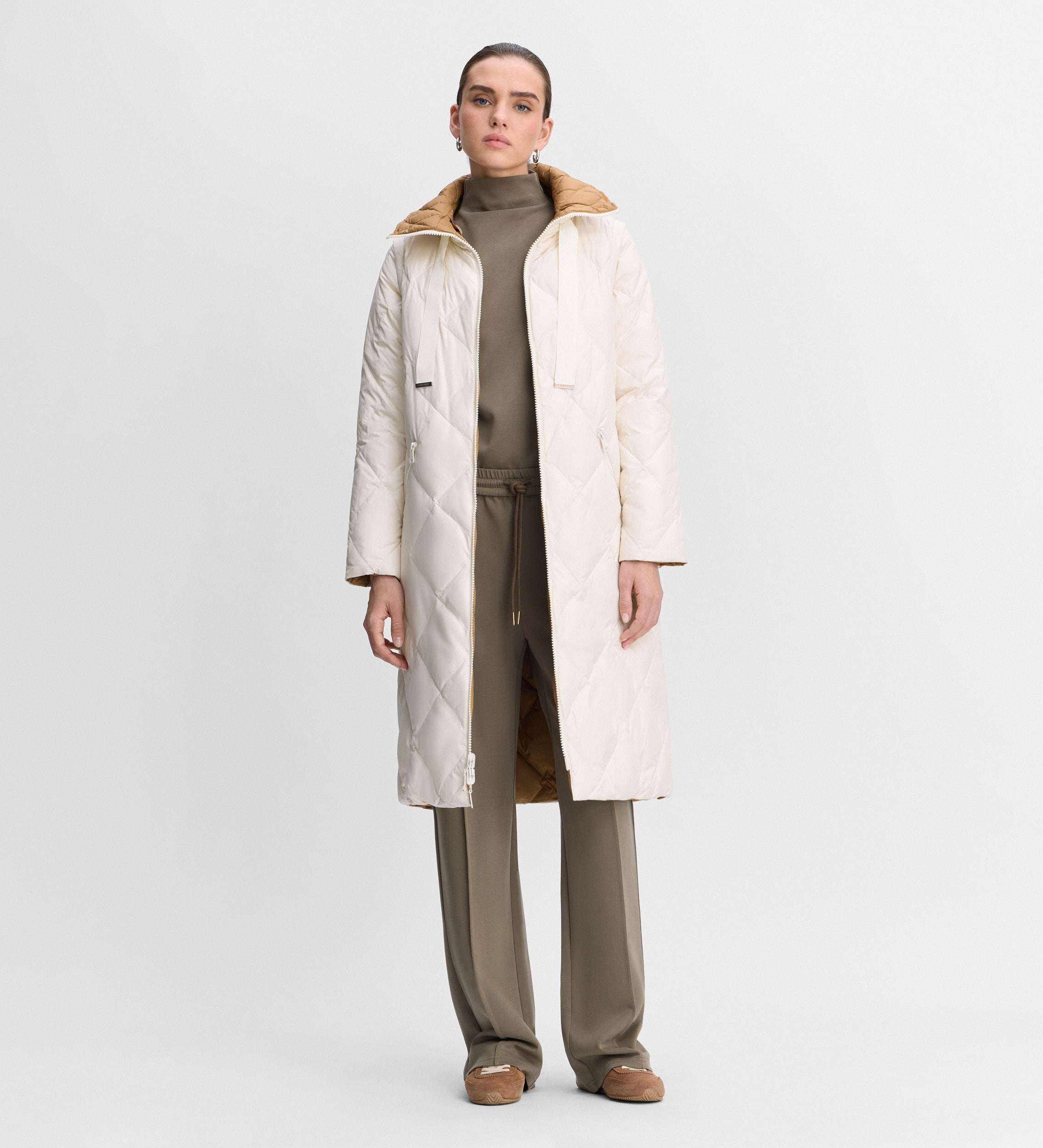 Doudoune longue réversible