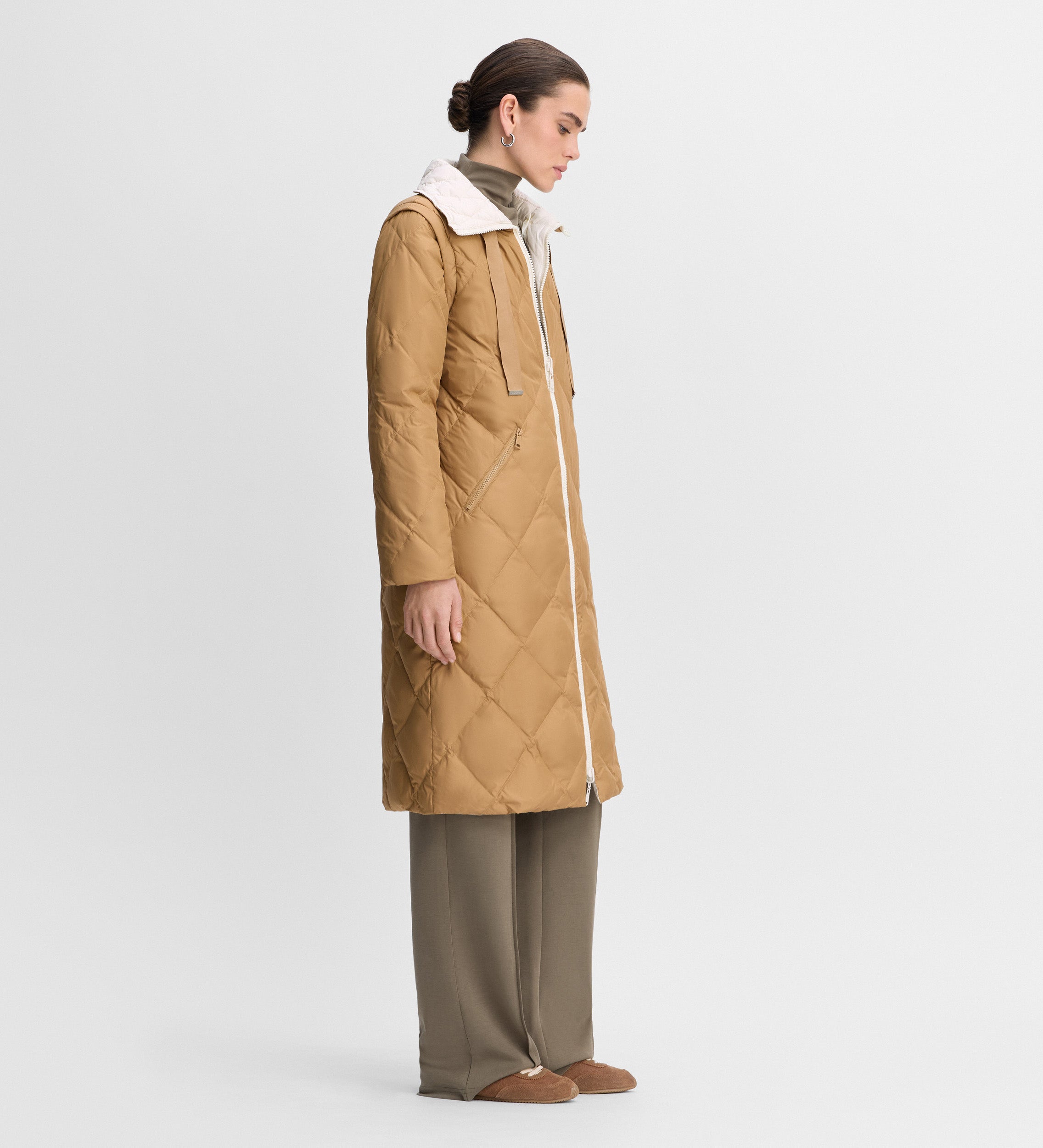 Doudoune longue réversible