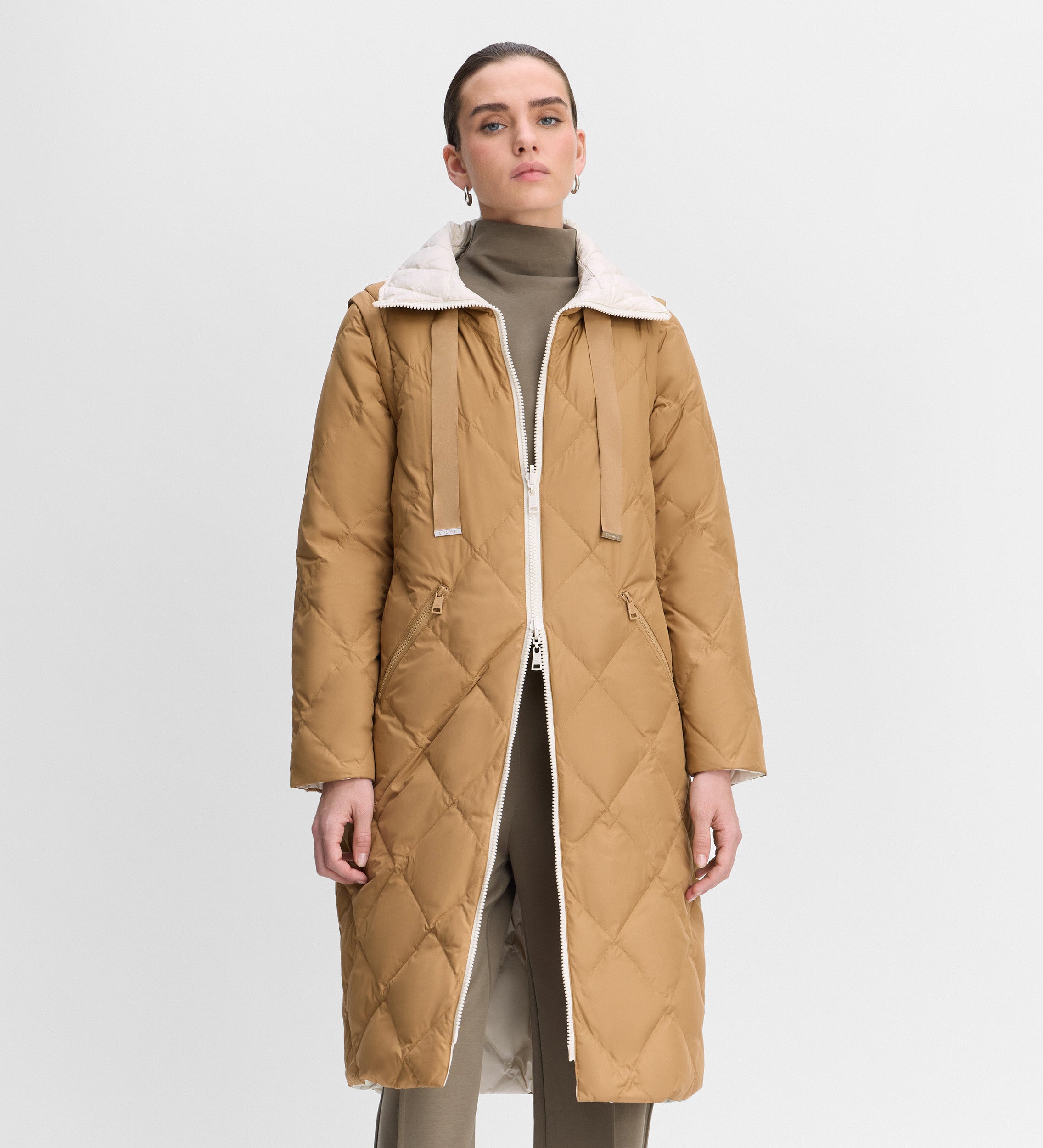 Doudoune longue réversible