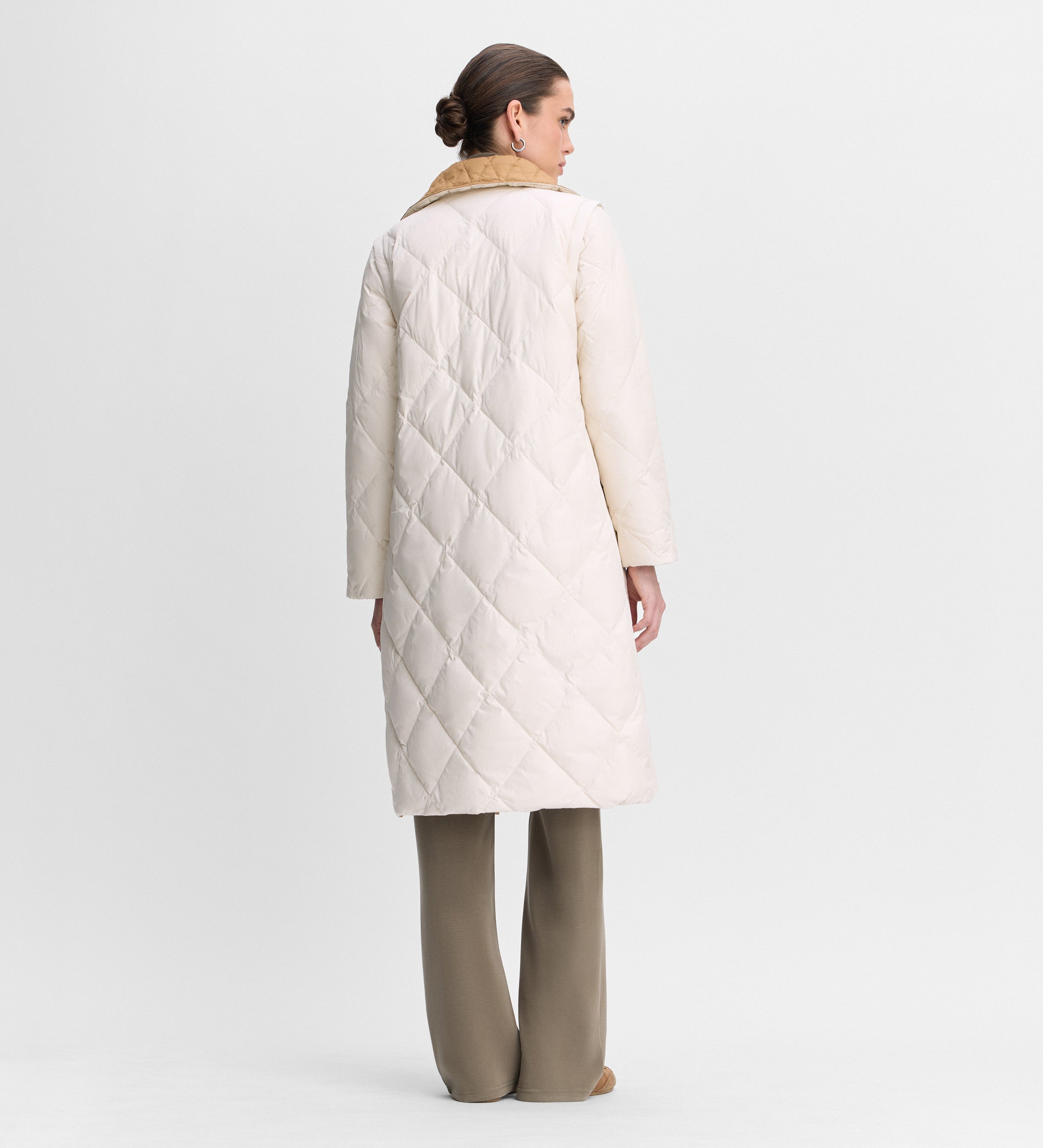 Doudoune longue réversible