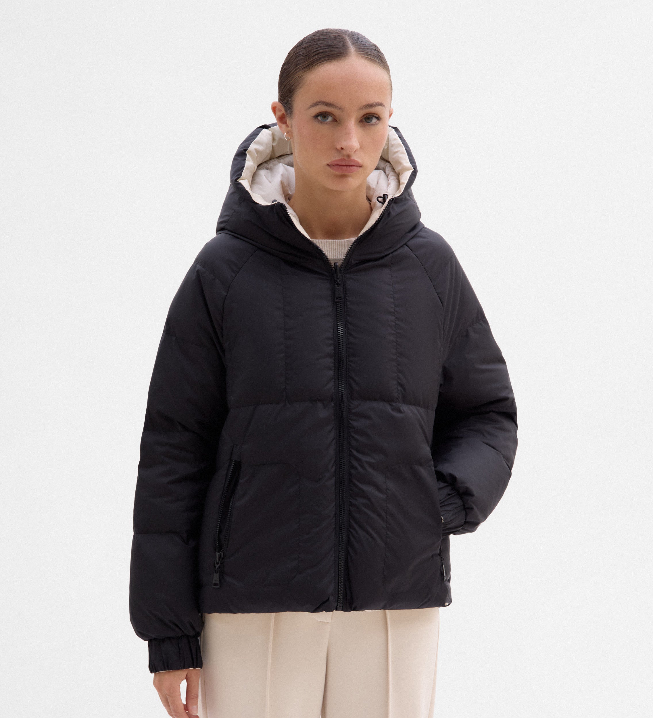 Reversible down jacket