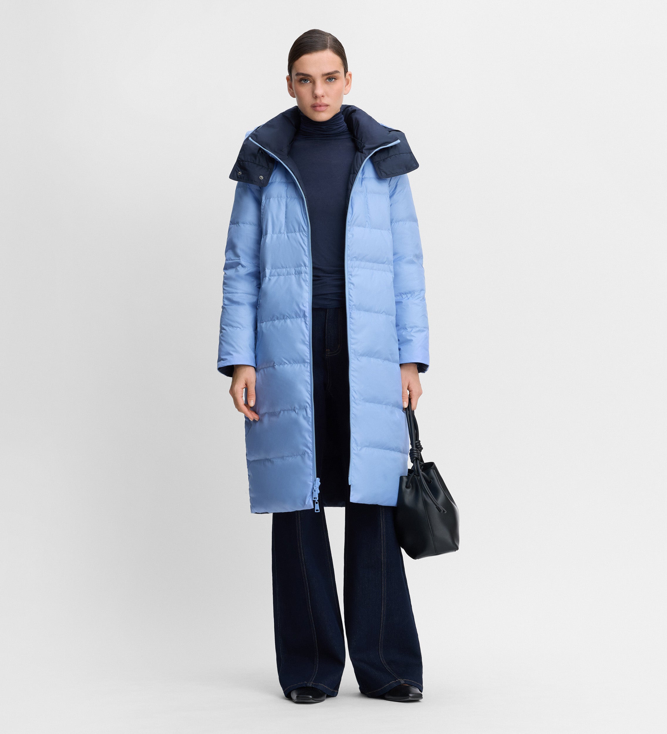 Plumífero largo reversible