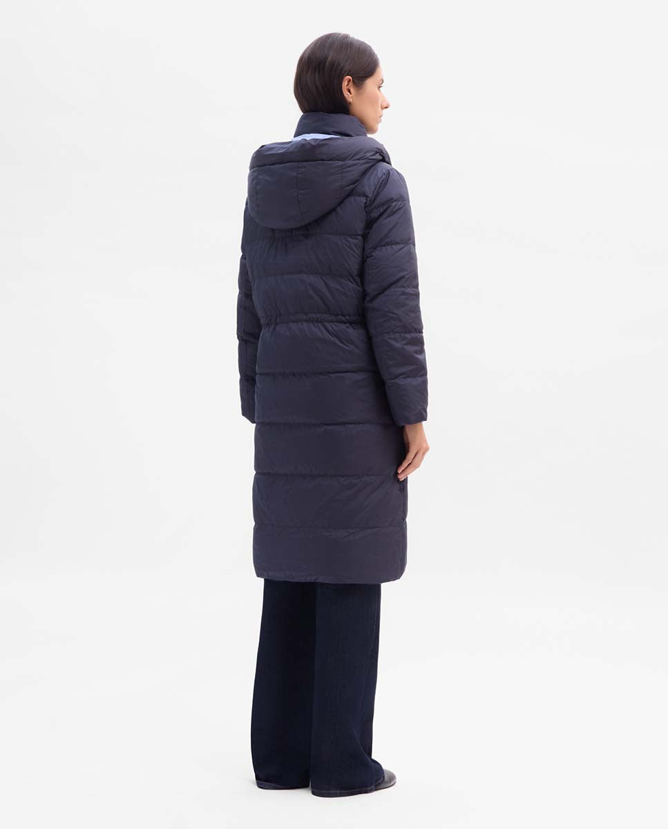 Long reversible down jacket
