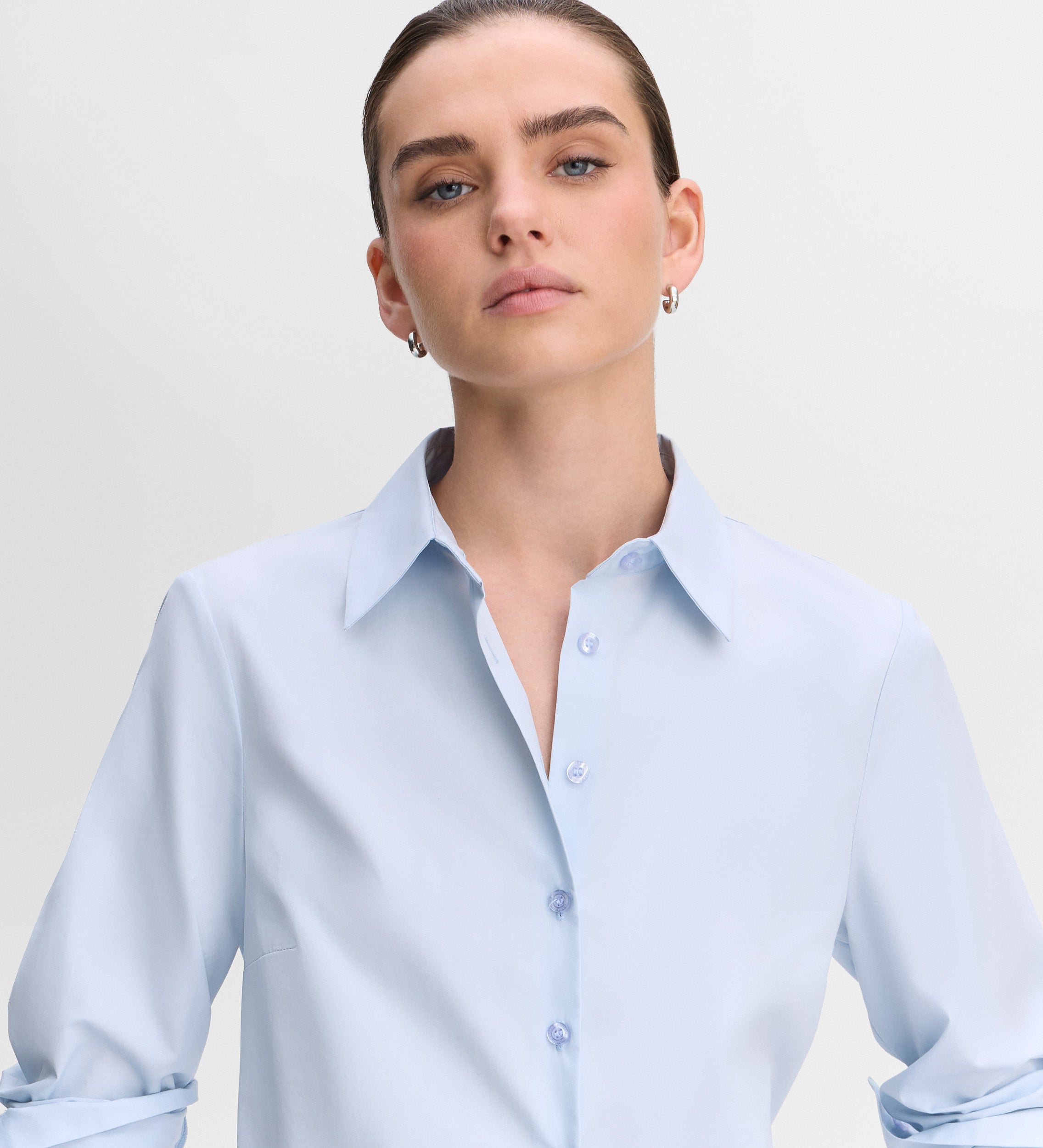 Chemise droite coton