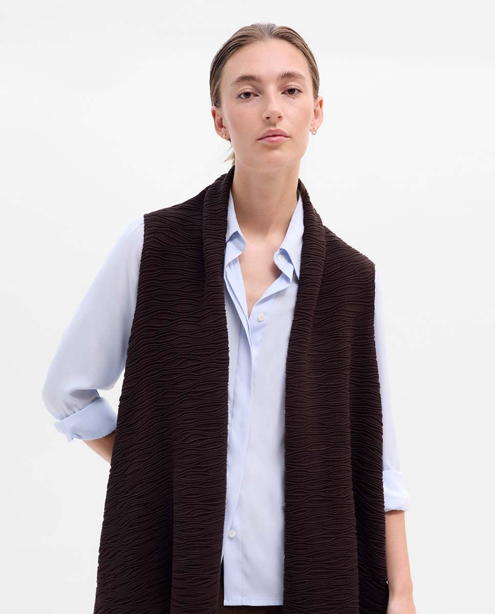 Long textured vest