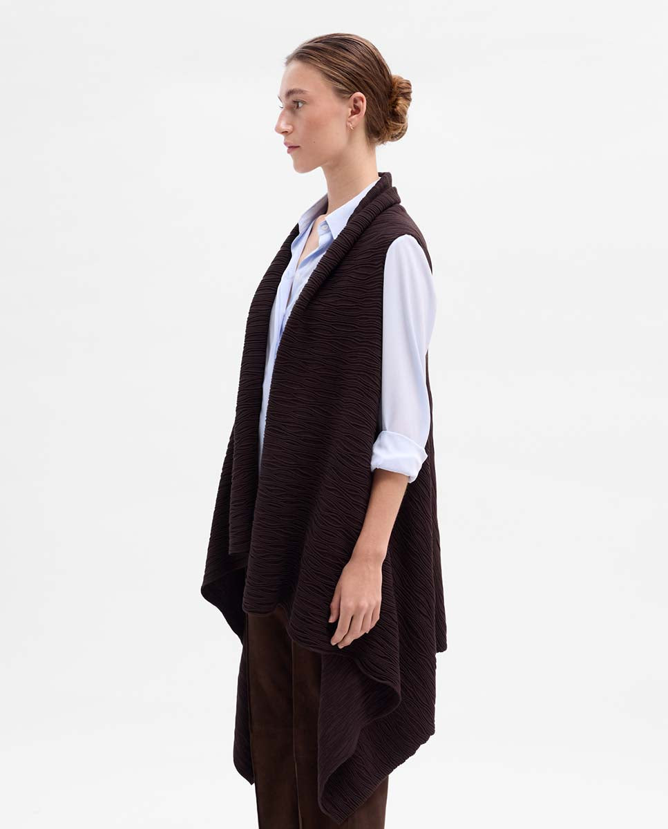 Long textured vest
