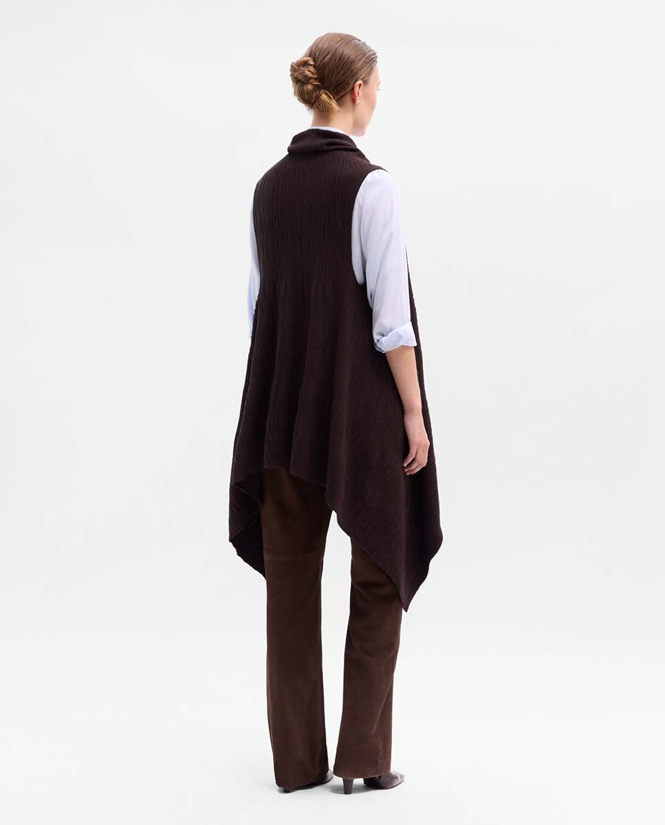 Long textured vest