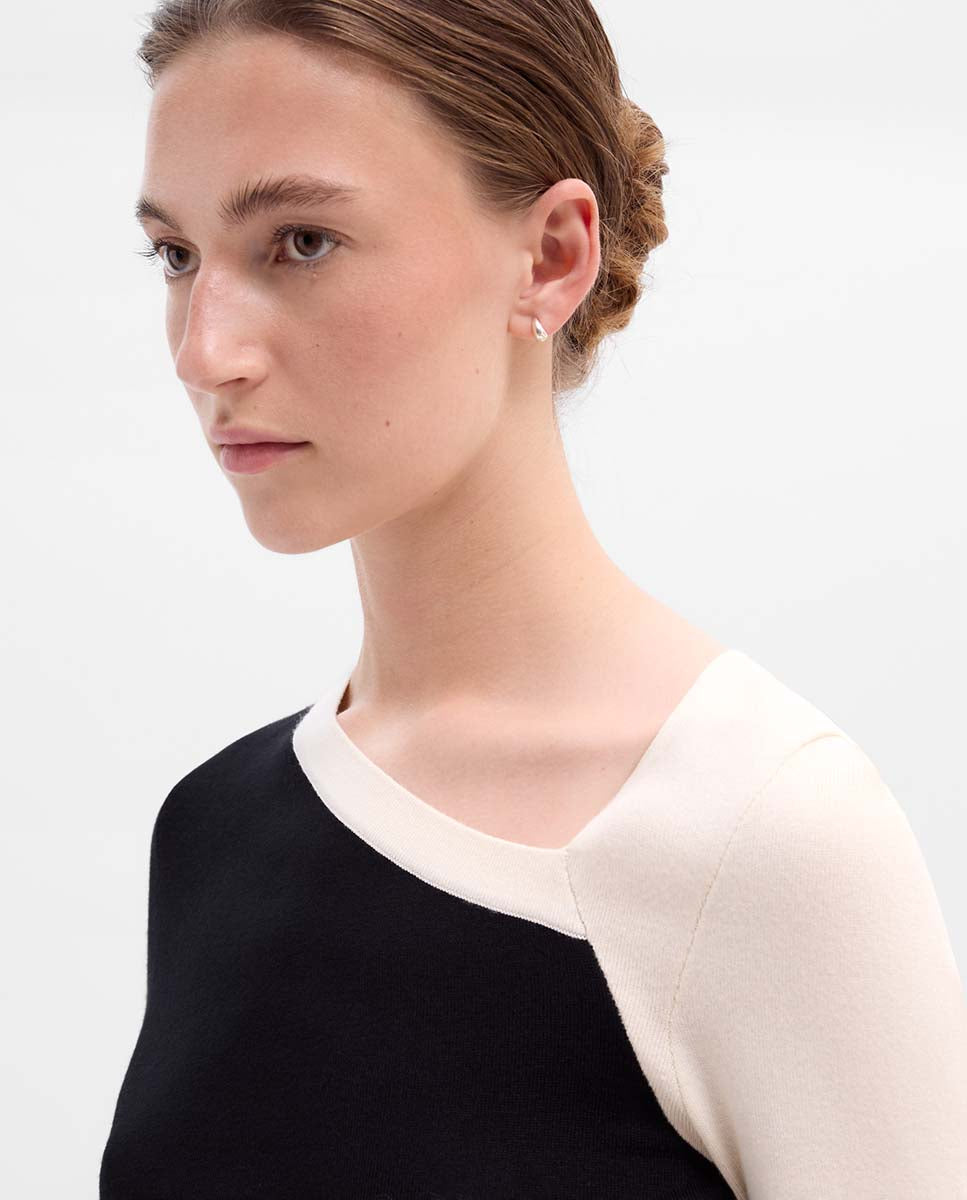 Asymmetrical neckline sweater