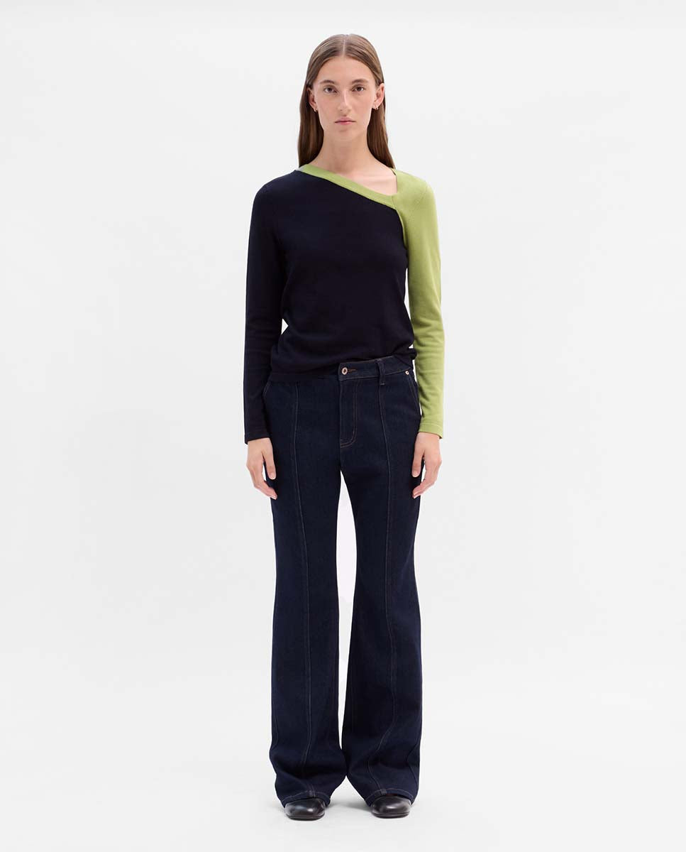 Asymmetrical neckline sweater