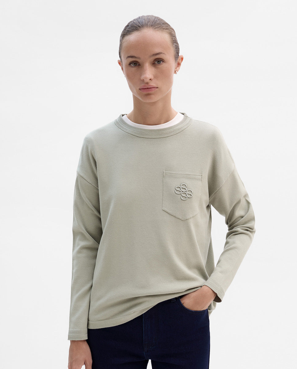 Pocket knit sweater