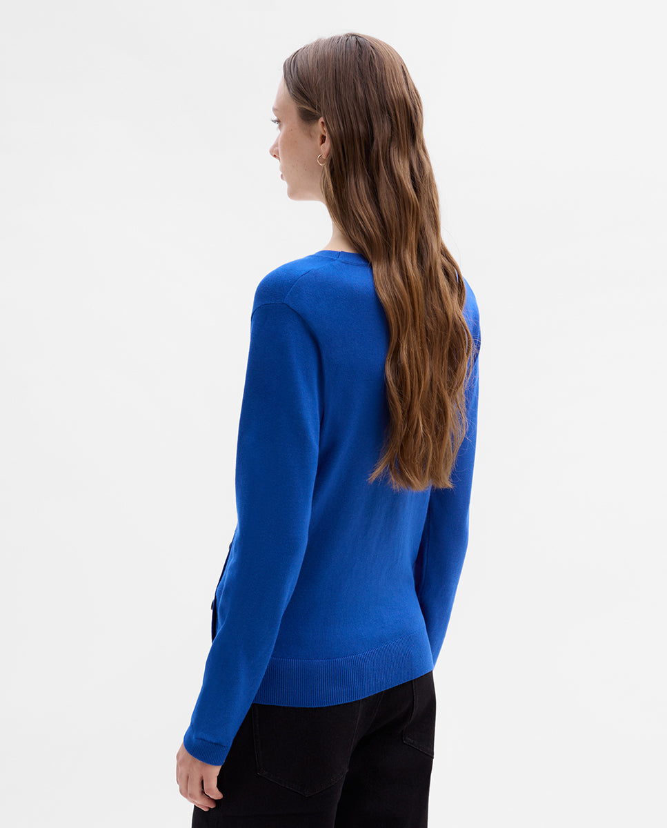 Pull col V avec boutons