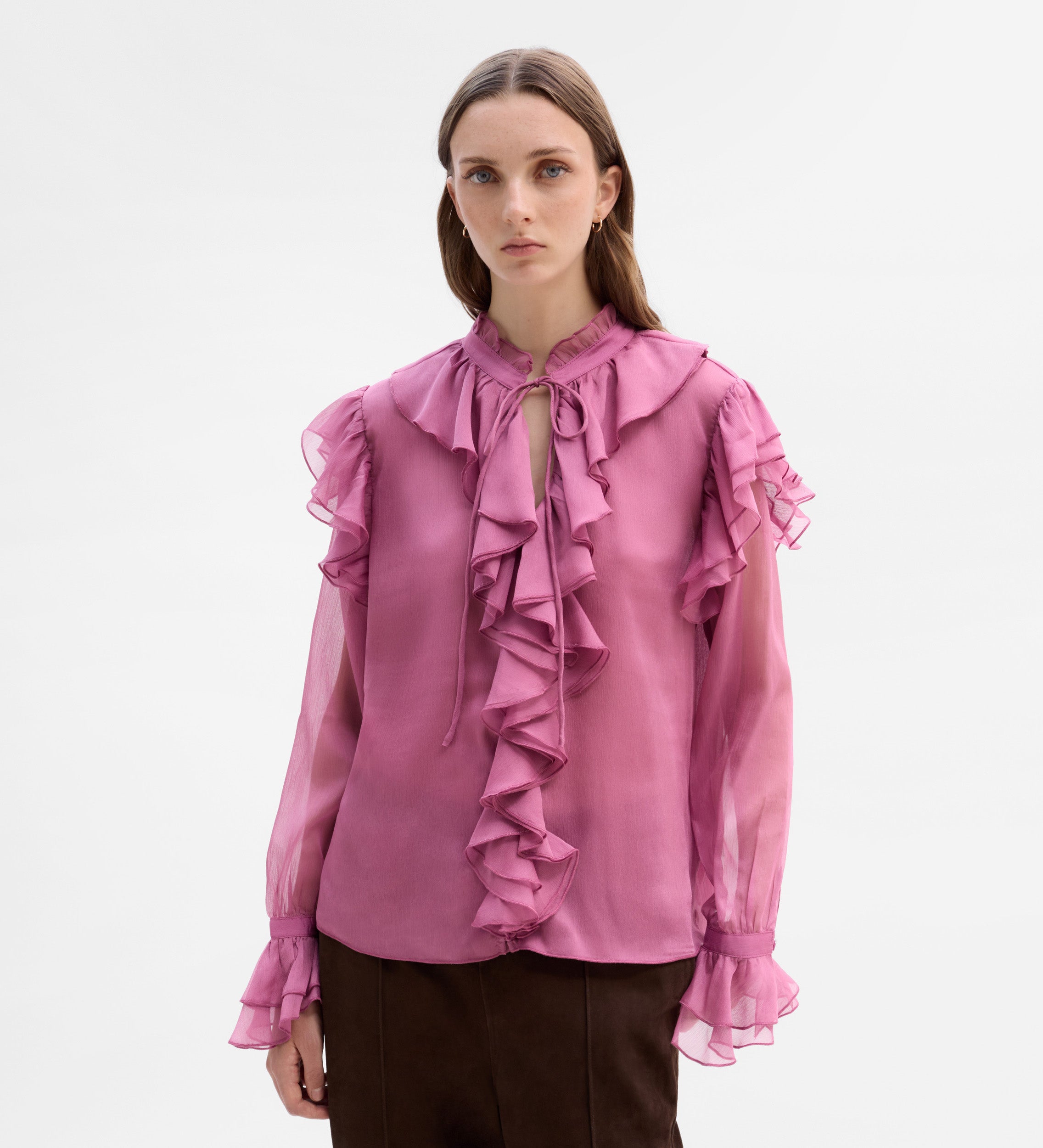 Blusa vaporosa volantes