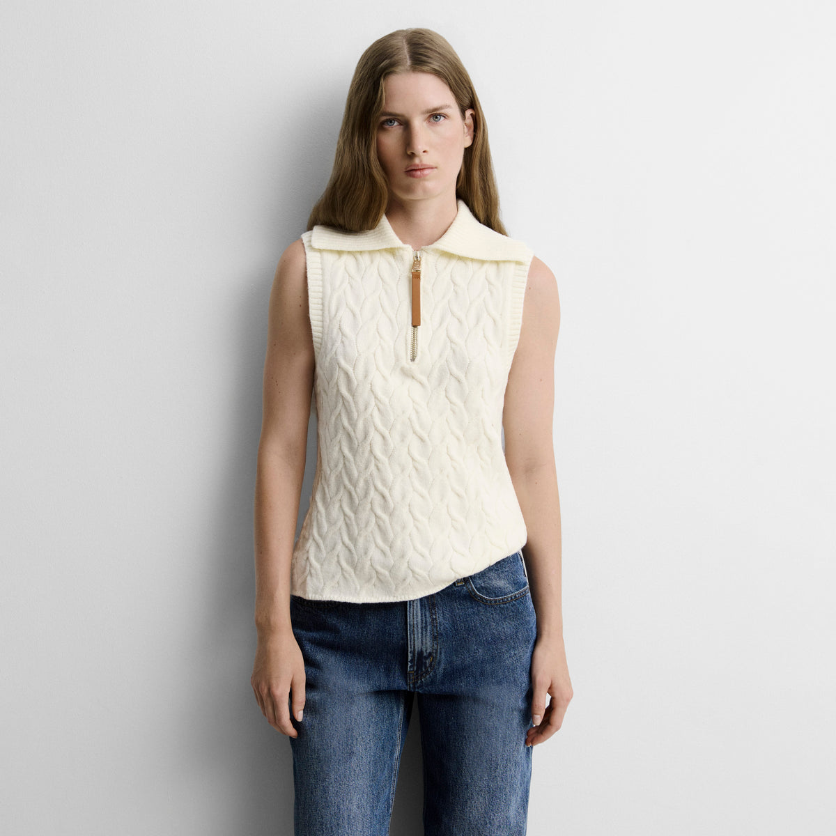 Knitted vest braids