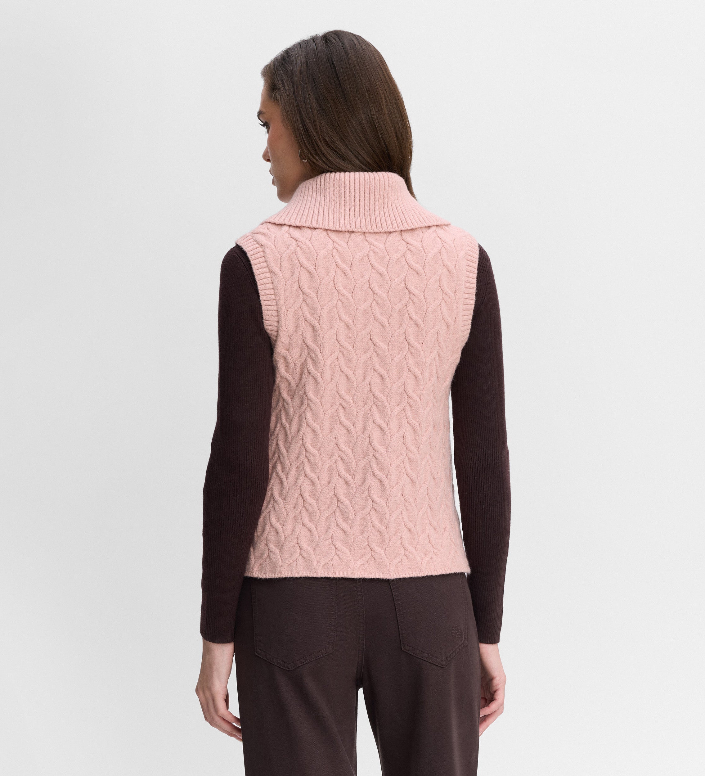 Gilet tricoté tresses