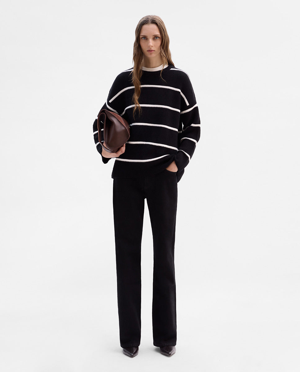 Striped knit sweater