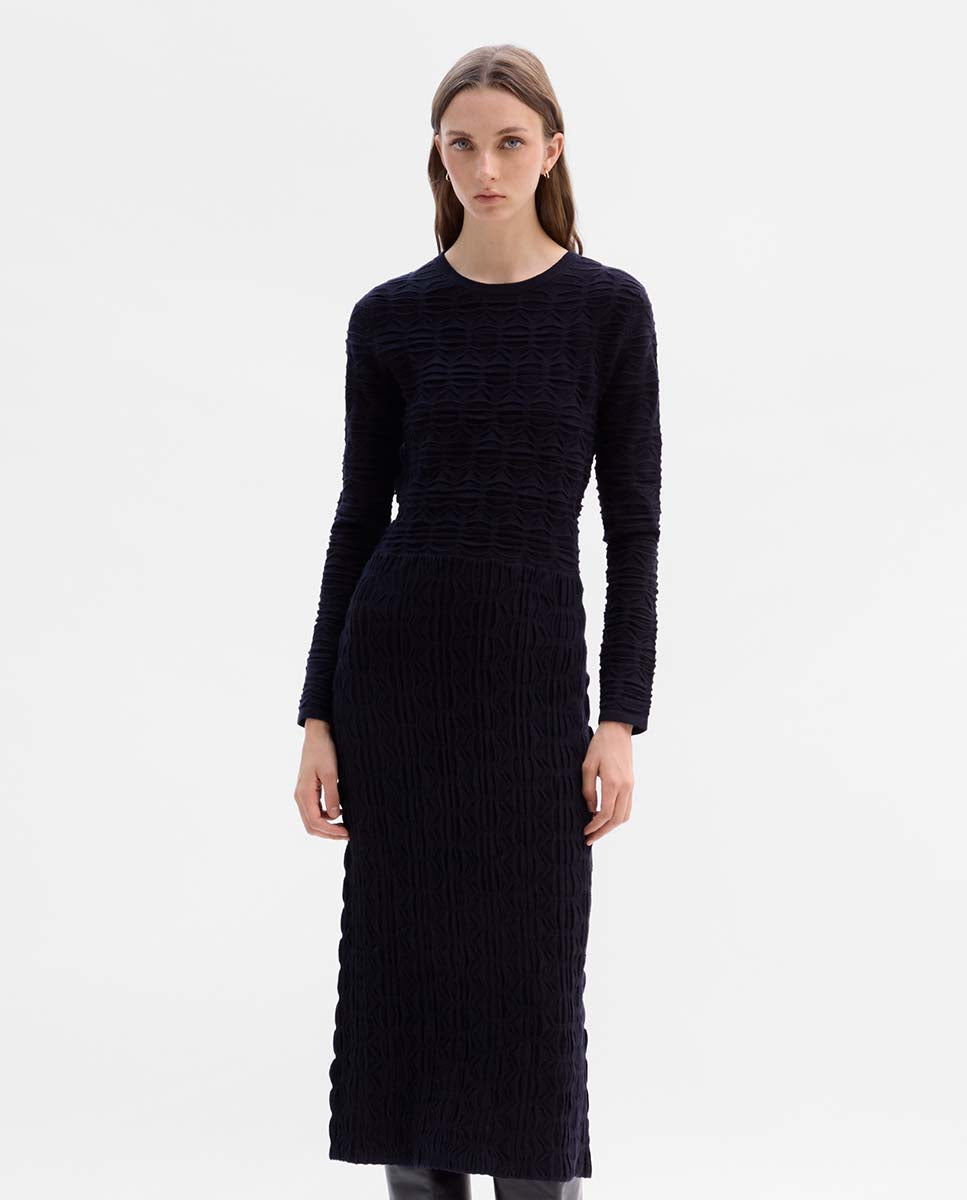 Textured knit dress