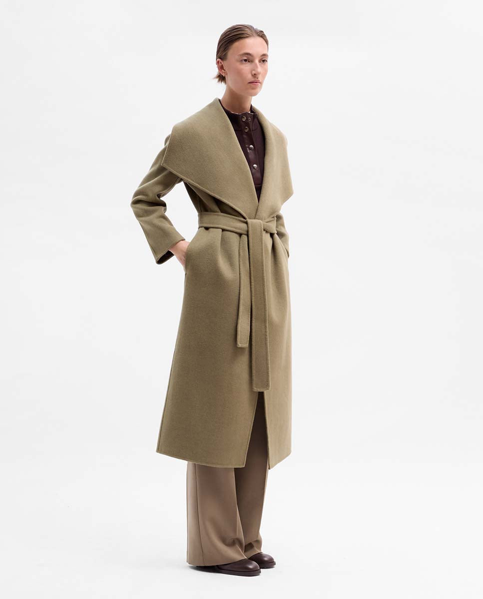 Abrigo largo doble faz