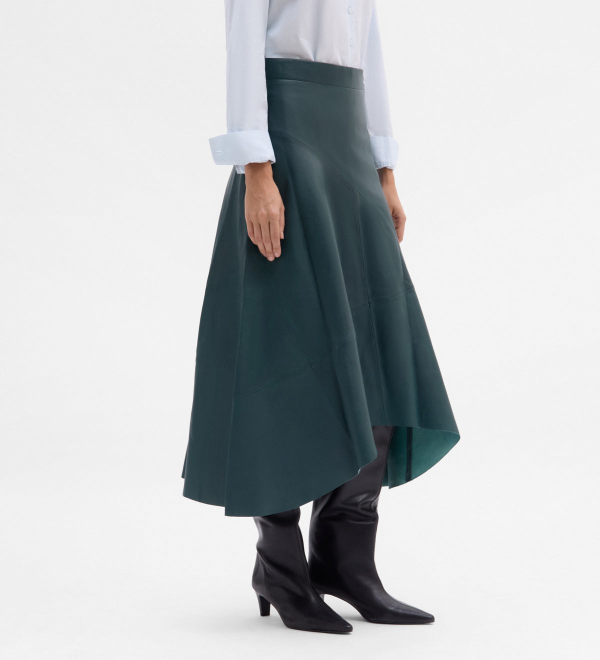 Jupe asymétrique nappa