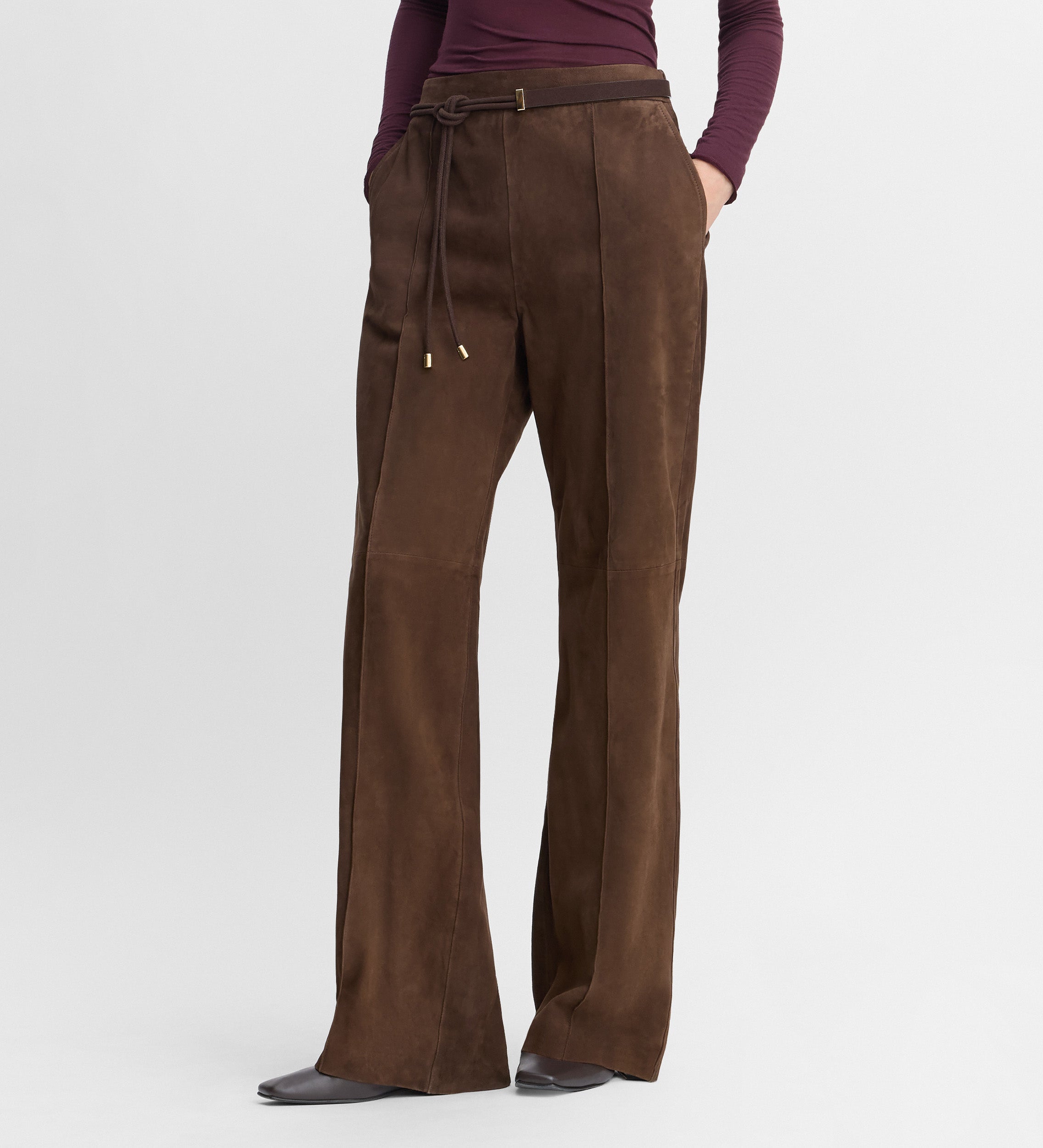 Pantalón recto ante