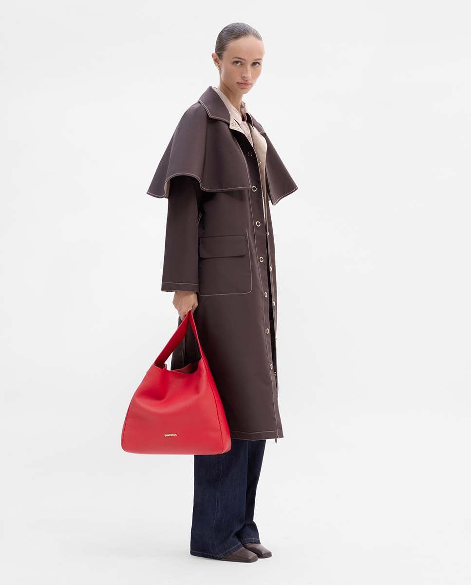 Reversible cape trench coat