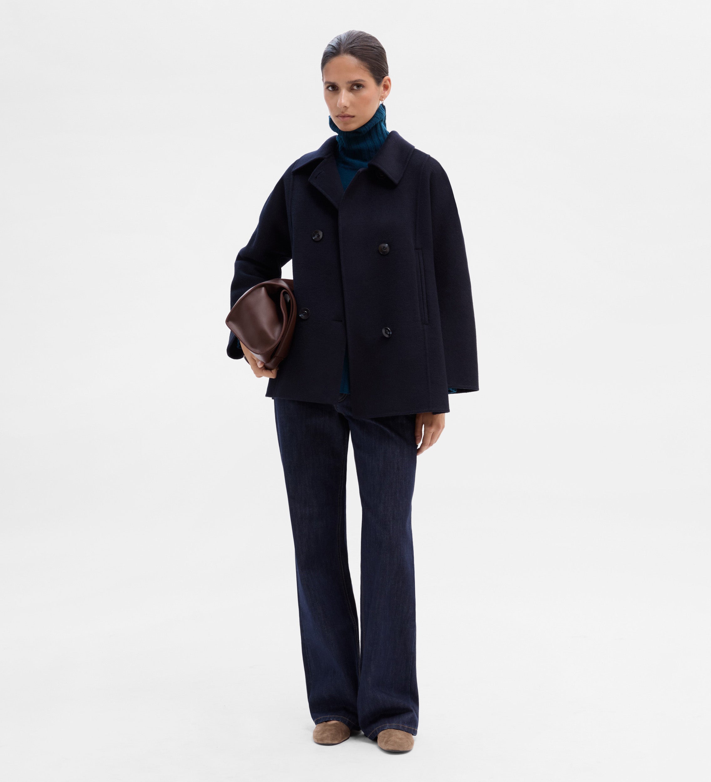 Veste croisée double face