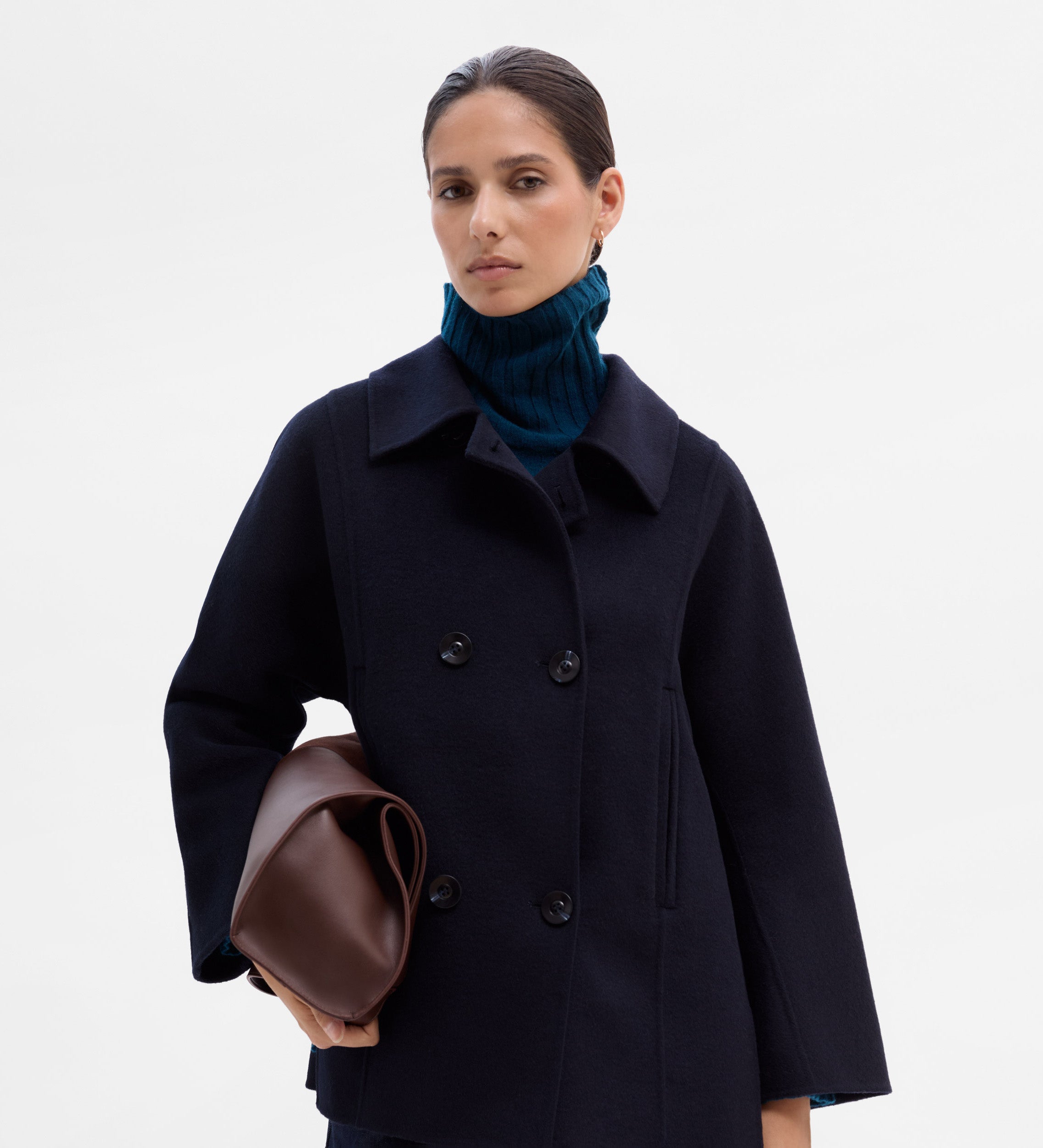 Veste croisée double face