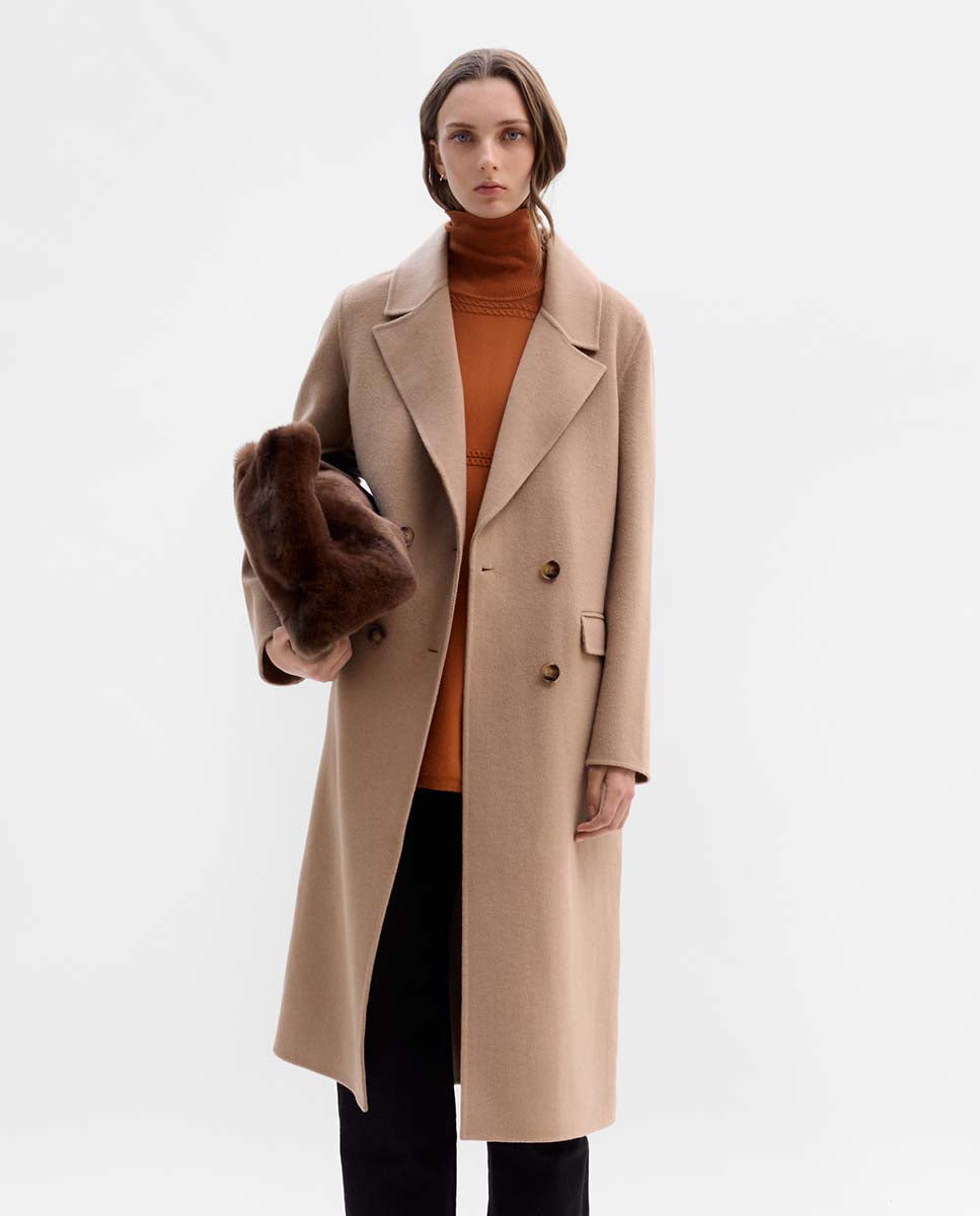 Abrigo largo doble faz