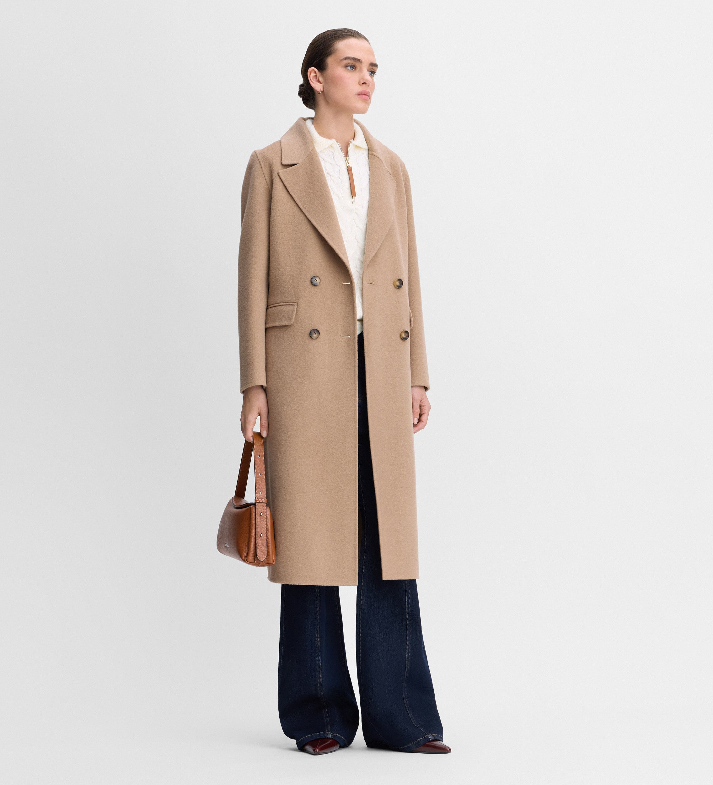 Abrigo largo doble faz