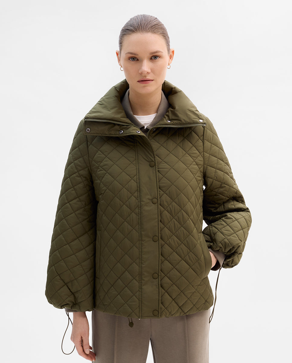Parka acolchada doble cuello