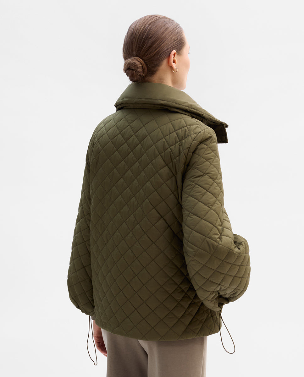Parka acolchada doble cuello