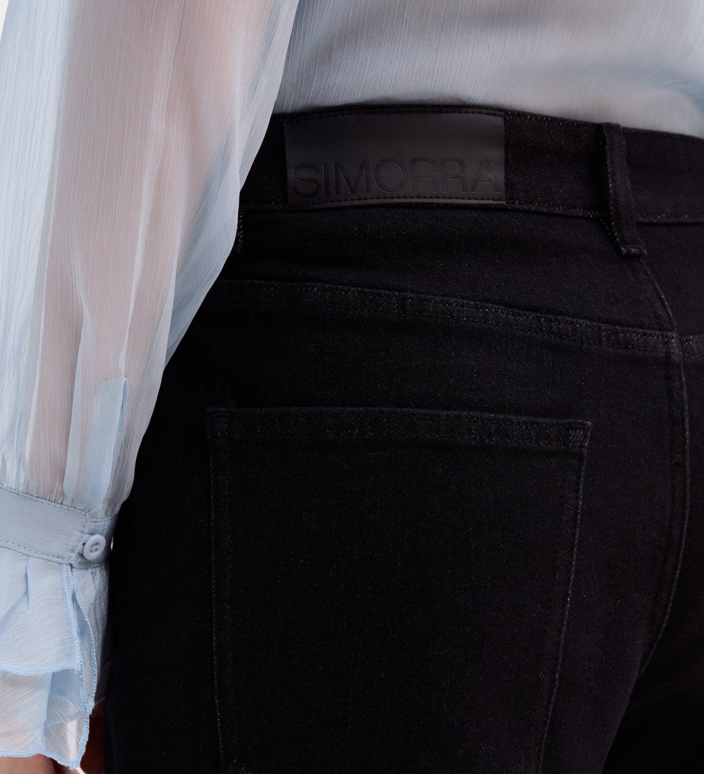 Straight cotton twill pants