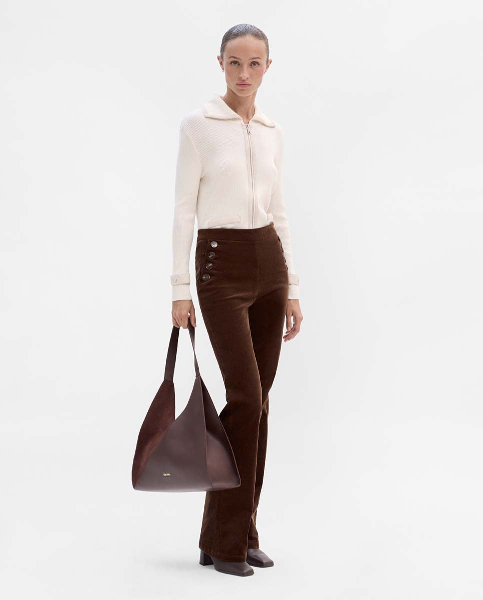 Pantalón pana acampanado